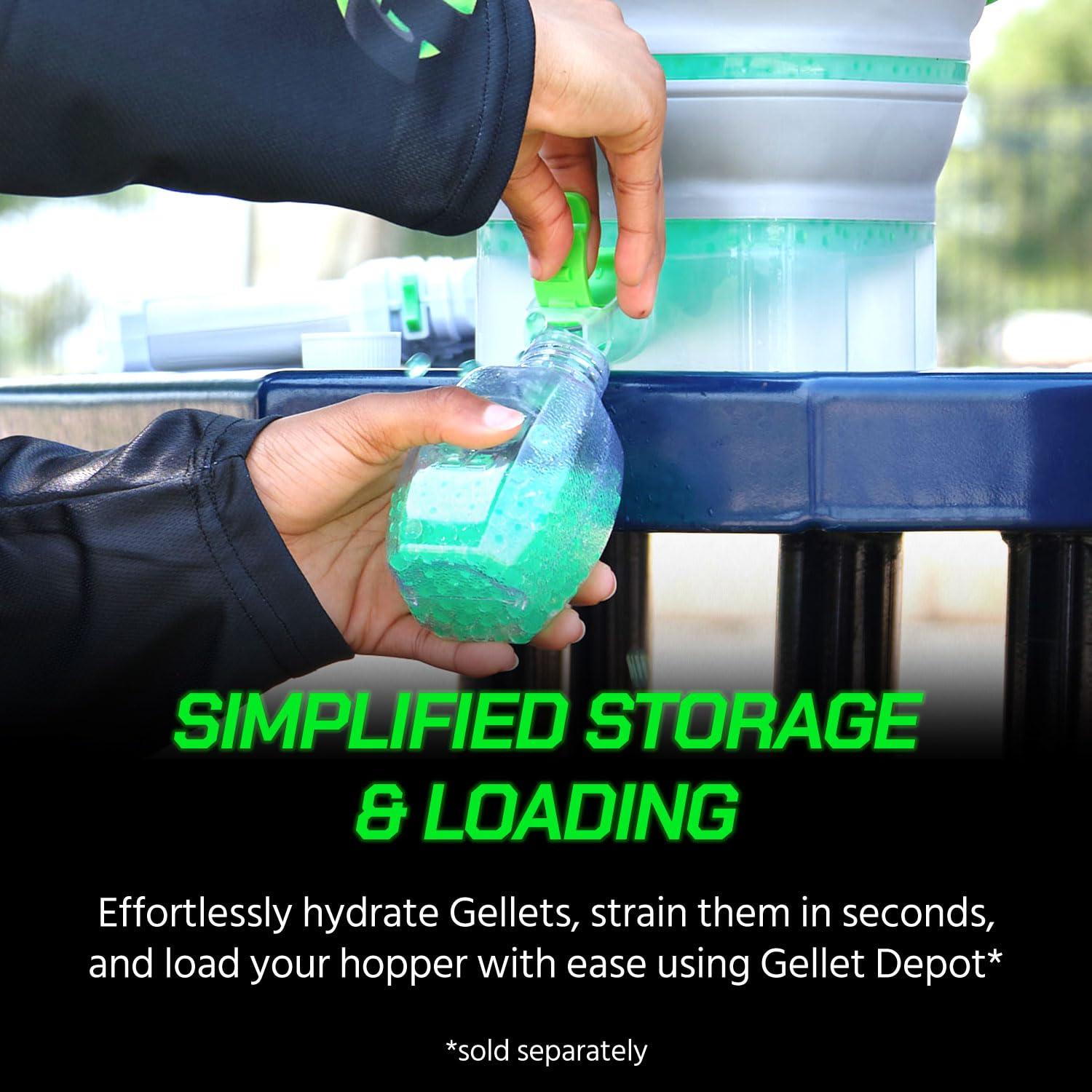 Gel Blaster Gel Blaster Gellets Refill Ammo, 50,000 Green Gellets - All-Natural Eco Friendly, Non-Toxic, Non-Staining & Non-Irritating Water Based Gel Balls - Made Specifically for Gel Blaster