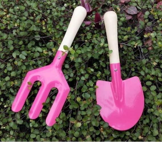 LIJBN Garden Tools Set 3 Piece, Heavy Duty Garden Tools Set, Succulent Kit for Plant Care SetIdeal Gardening Tool Kit Gifts for Parents and Kids Including Trowels, Hand rake Gardening Hand Tools