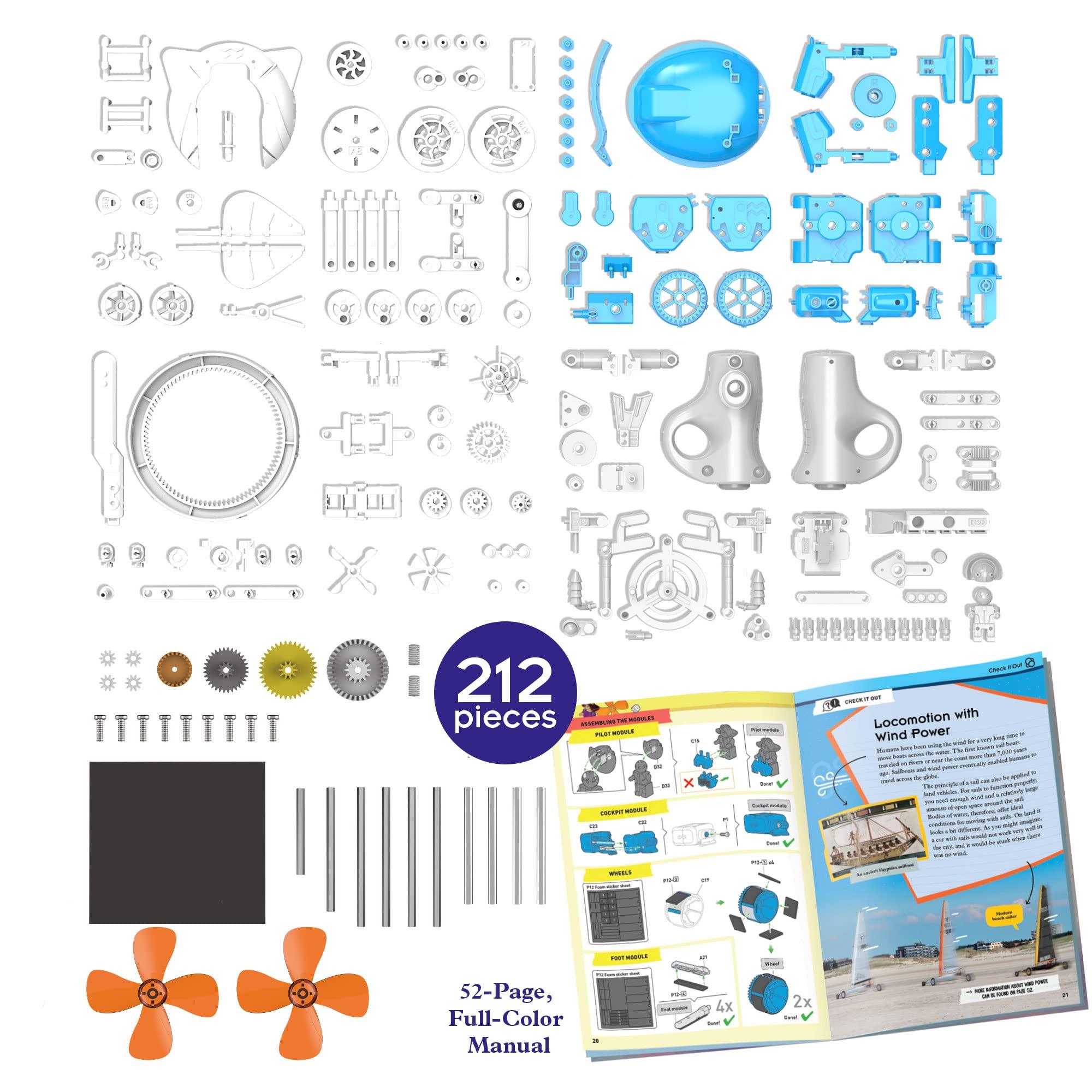 Thames & Kosmos Thames & Kosmos WindBots 6-in-1 Engineering STEM Kit | Build 6 Wind-Powered Bots, No Batteries/Electricity Required | Explore Wind Technology, Gear Ratios & More | Full-Color Manual & Experiment Guide