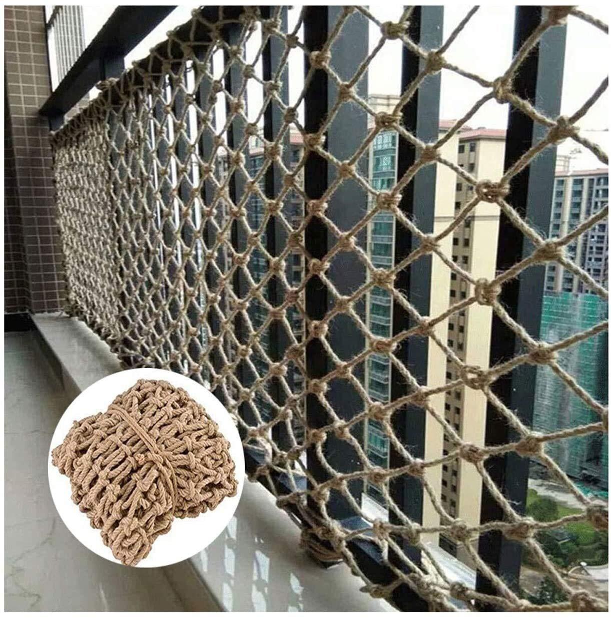 Hynet Balcony Protective Net, Kids Safety Net Playground Railing Safe Rope Net Heavy Duty Climbing Anti Falling Net Tear Resistance (Size : 2 * 5m(7 * 16ft))