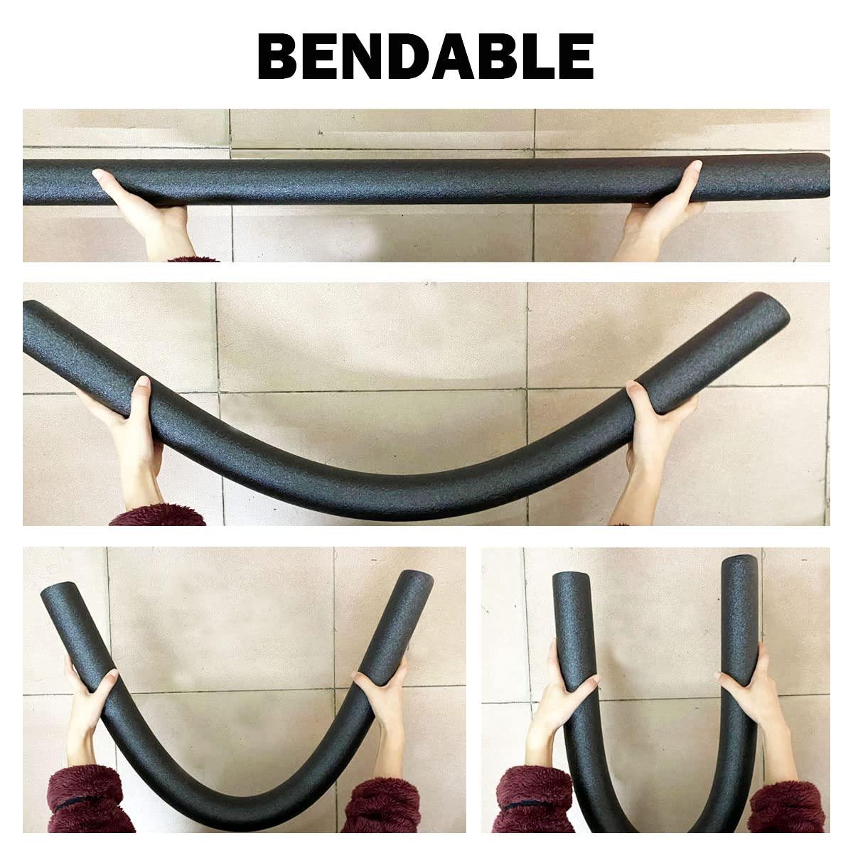 DQFAQYY Pool Noodle 46 Inch Hollow Foam Swim Noodle for Kids Adults Swimming Floating DIY Craft (White Two Pack)