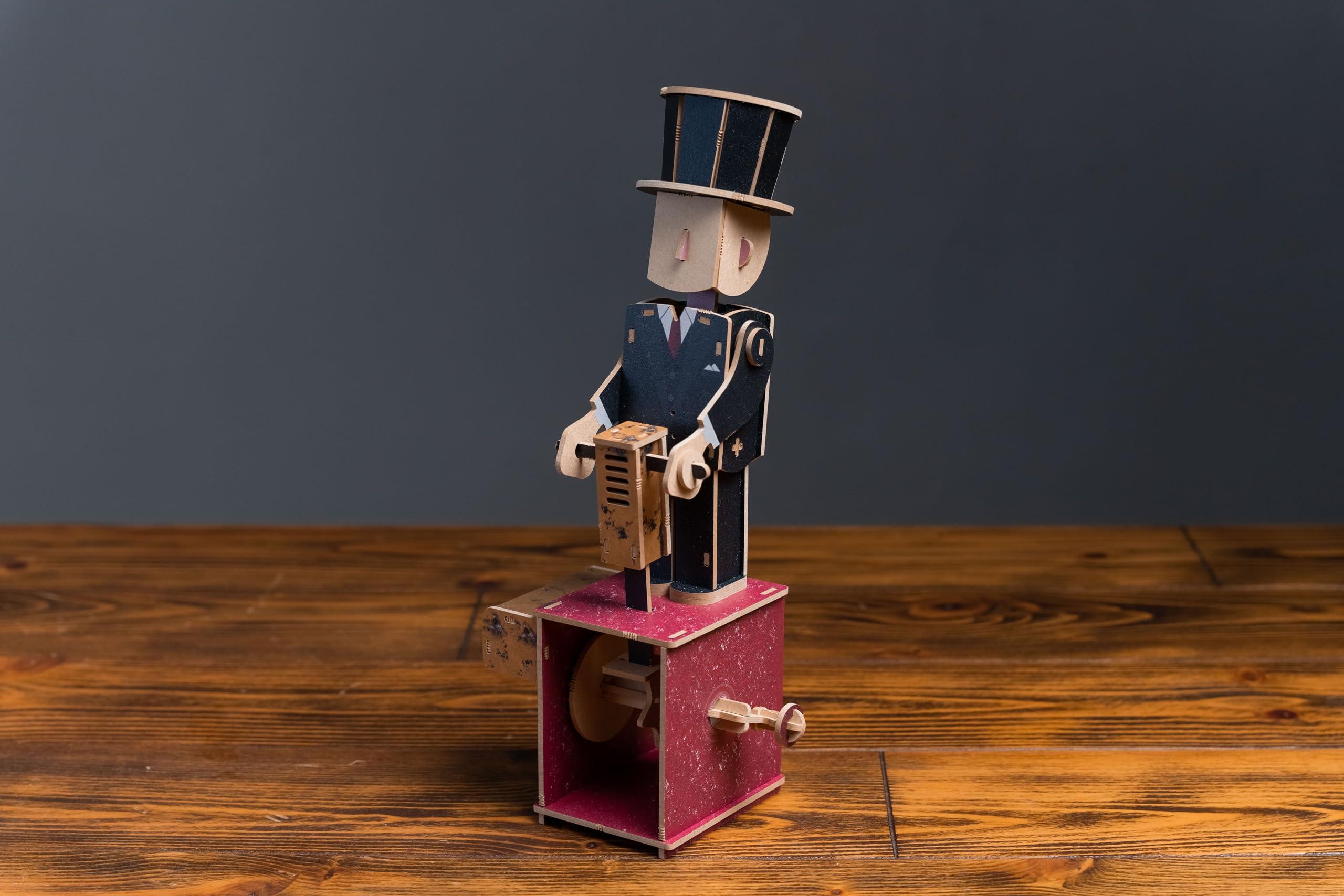 ilo ilo il 3D Wooden Puzzles - DIY Mechanical Puzzle Model Kit for Adults & Teens, Building Sets for Kids 14+, Educational STEM Brainteaser Craft, Unique Gift Idea & Dcor, Gentleman Jack, Medium