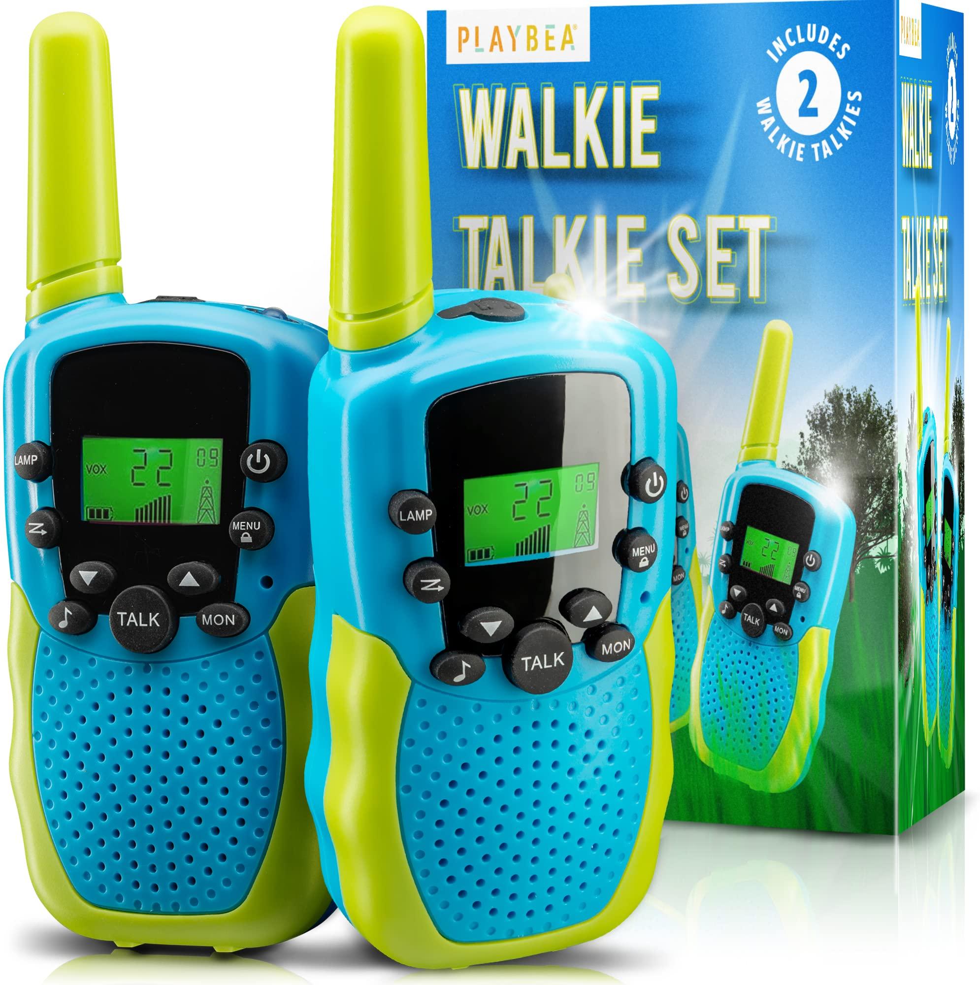 PLAYVIBE Walkie Talkies for Kids - 22 Channels - 3 Miles Range Kids Walkie Talkie for Kids | Walkie Talkie Kids Toys for Kids | Girl Toys for Girls Toys | Boy Toys for Boys Toys | Kids Walkie Talkies 2 Pack