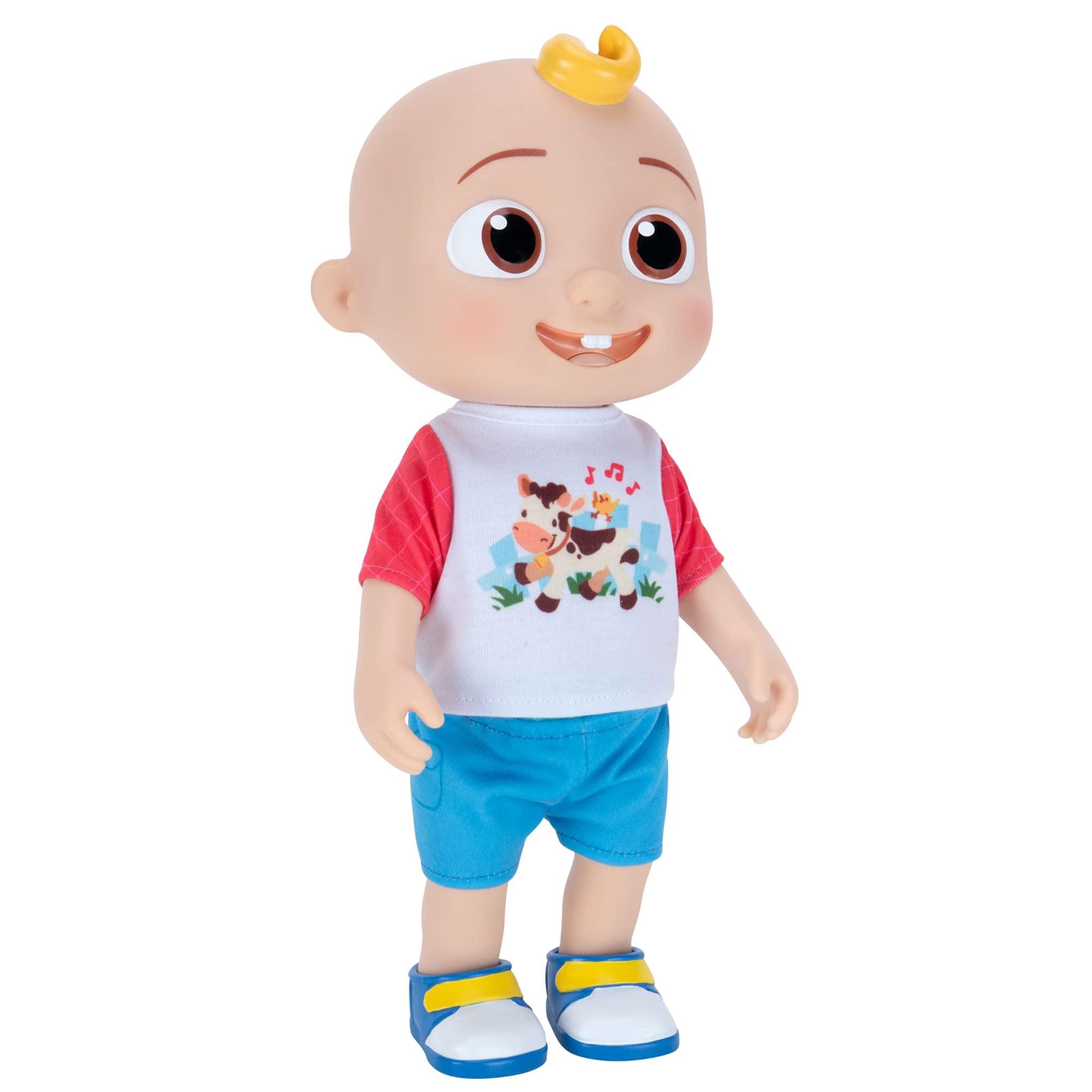 CoComelon CoComelon Deluxe Interactive JJ Doll - Includes JJ, Shirt, Shorts, Pair of Shoes, Bowl of Peas, Spoon- Toys for Preschoolers - Amazon Exclusive