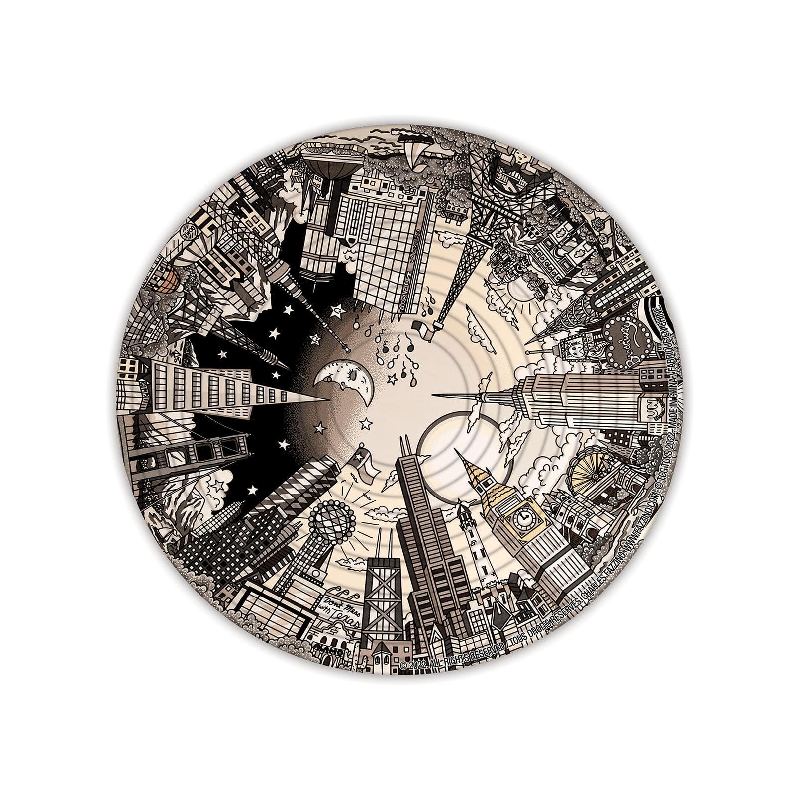 TCG Toys Spin Flip Puzzle - Charles Fazzino - Spin it, Flip it, Solve it! for Those who Love Brain teasers! Adult Fidget Toy. Great Gift for Mom, Dad, Teens, Men and Women