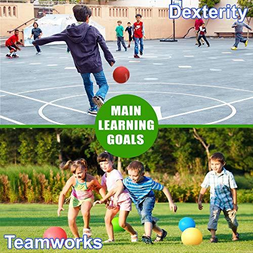 ToysOpoly ToysOpoly Playground Balls 13 Inch, 2 Variet Kickball for Kids and Adults - Bouncing Dodge Ball, Handball, Square Game for Outdoor & Indoor + Free Pump
