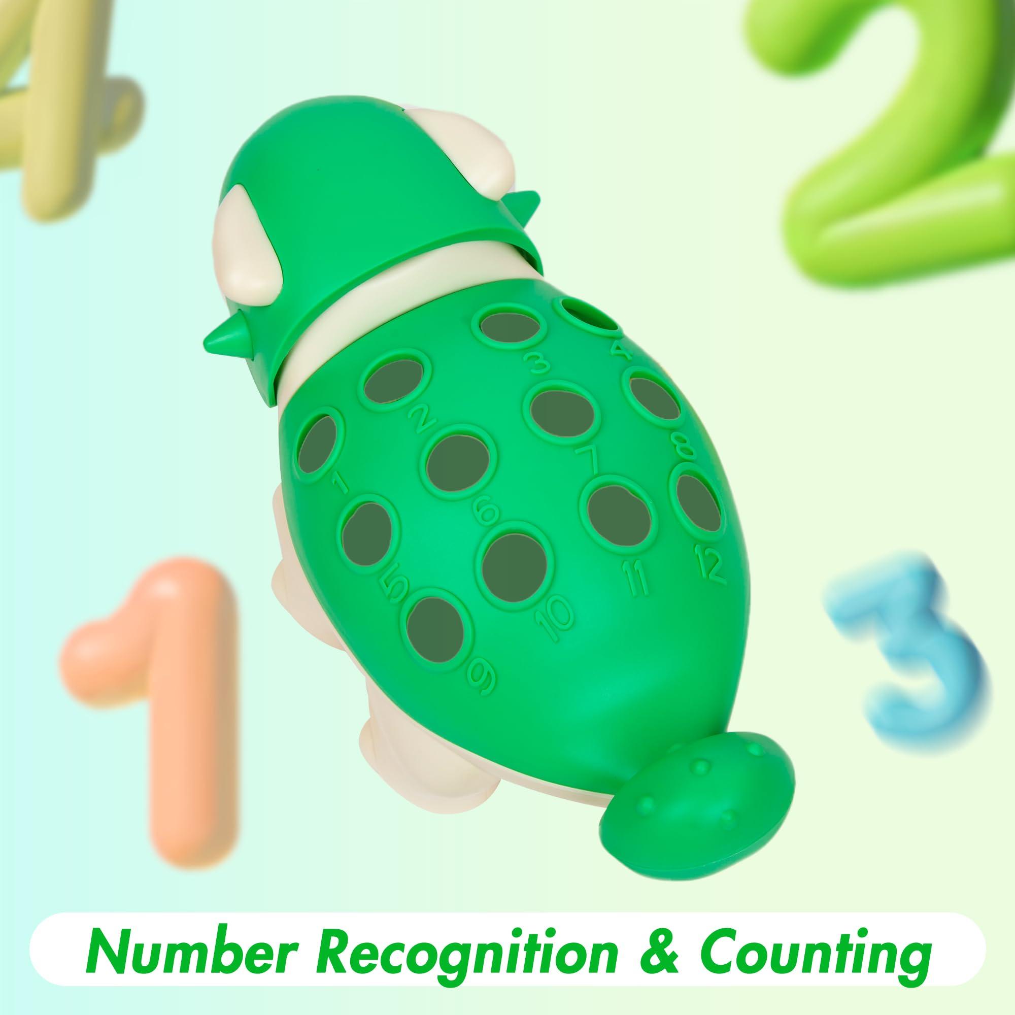 Hirger Montessori Learning Educational Toys for Baby 1 2 3 4 Year Old: Fine Motor Dinosaur Toys for Kids 2-4|Toddler Developmental Toys for Birthday Gift Age 1-2|Preschool Sensory Toys for 12-18 Months