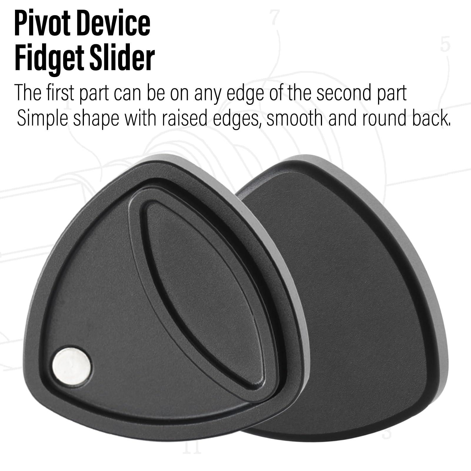 FREELOVE FREELOVE Pivot Magnetic Fidget Slider, Metal Worry Coin Haptic Clicker for Adults, Triangle Rotation Kinetic Toy Mechanical Sound EDC, Autism Sensory ADHD Anxiety Focus Meditation (Aluminum Black)