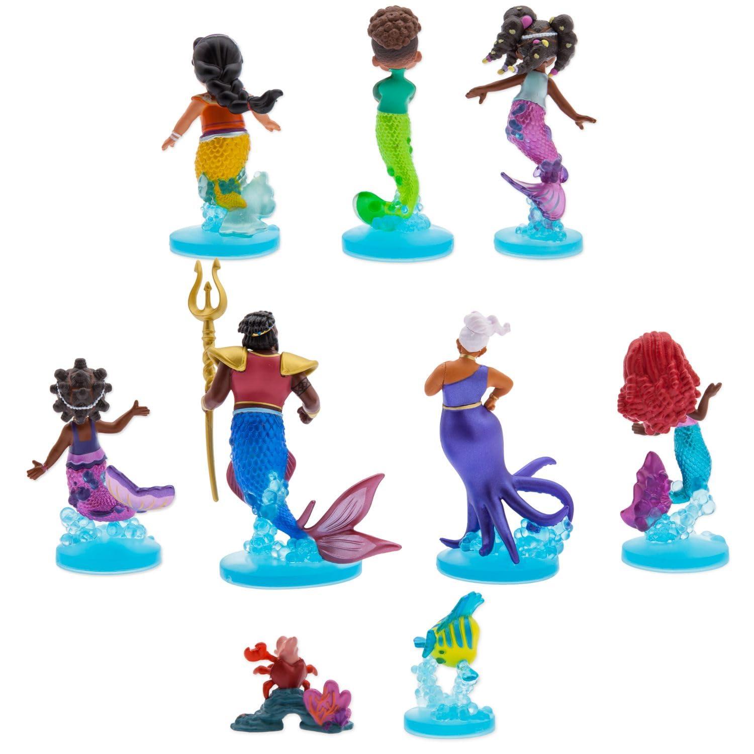 Disney Store Disney Store Official Junior's Ariel Deluxe Figure Play Set - With Ariel, Triton, Ursula & Friends - Mermaid Toys Characters Figurines