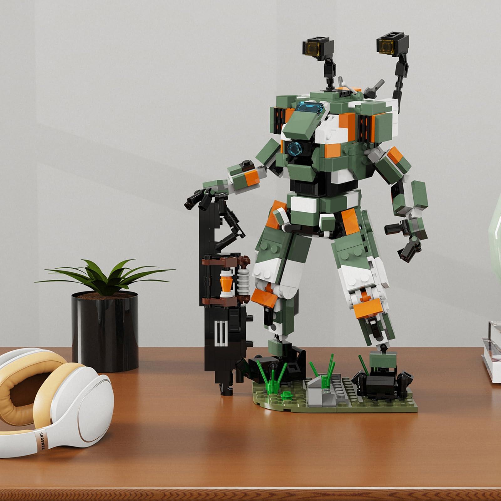 Aundblock Aundblock BT-7274 Titan Mecha Robot Building Kit, Vanguard-Class Game Mech Action Figure Cool Robots Toys, with Stable Pedestal, Suitable for Fans Boys Kids Birthday Christmas (528 PCS)
