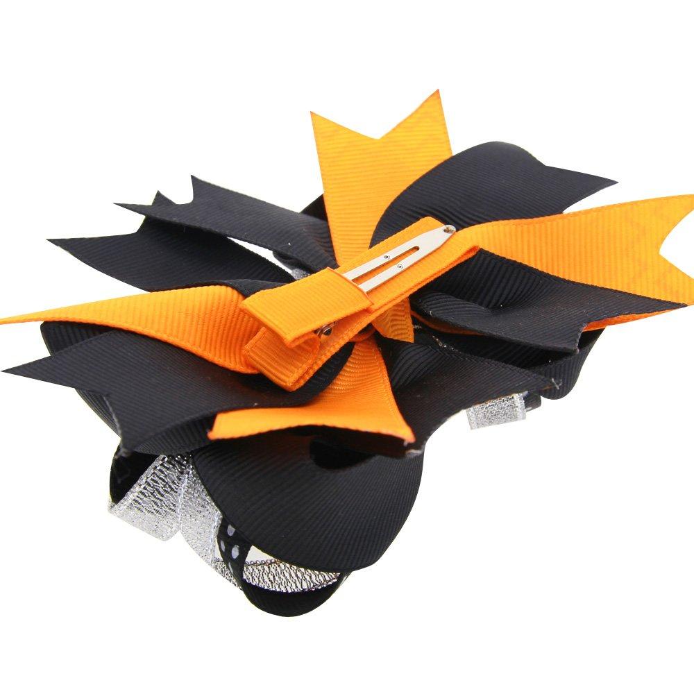 Love Sweety Love Sweety Baby Rose Halloween Headband Infant Pumpkin Hairband Bow Hair Clips (Clip Pumpkin)