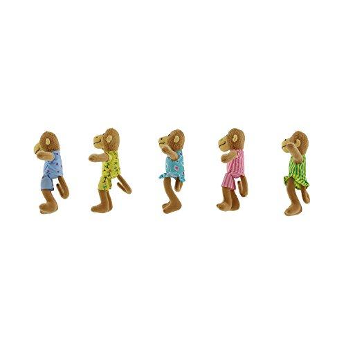 MerryMakers MerryMakers Five Little Monkeys Finger Puppet Playset, Set of 5, Polyvinyl Chloride, 5-Inches Each