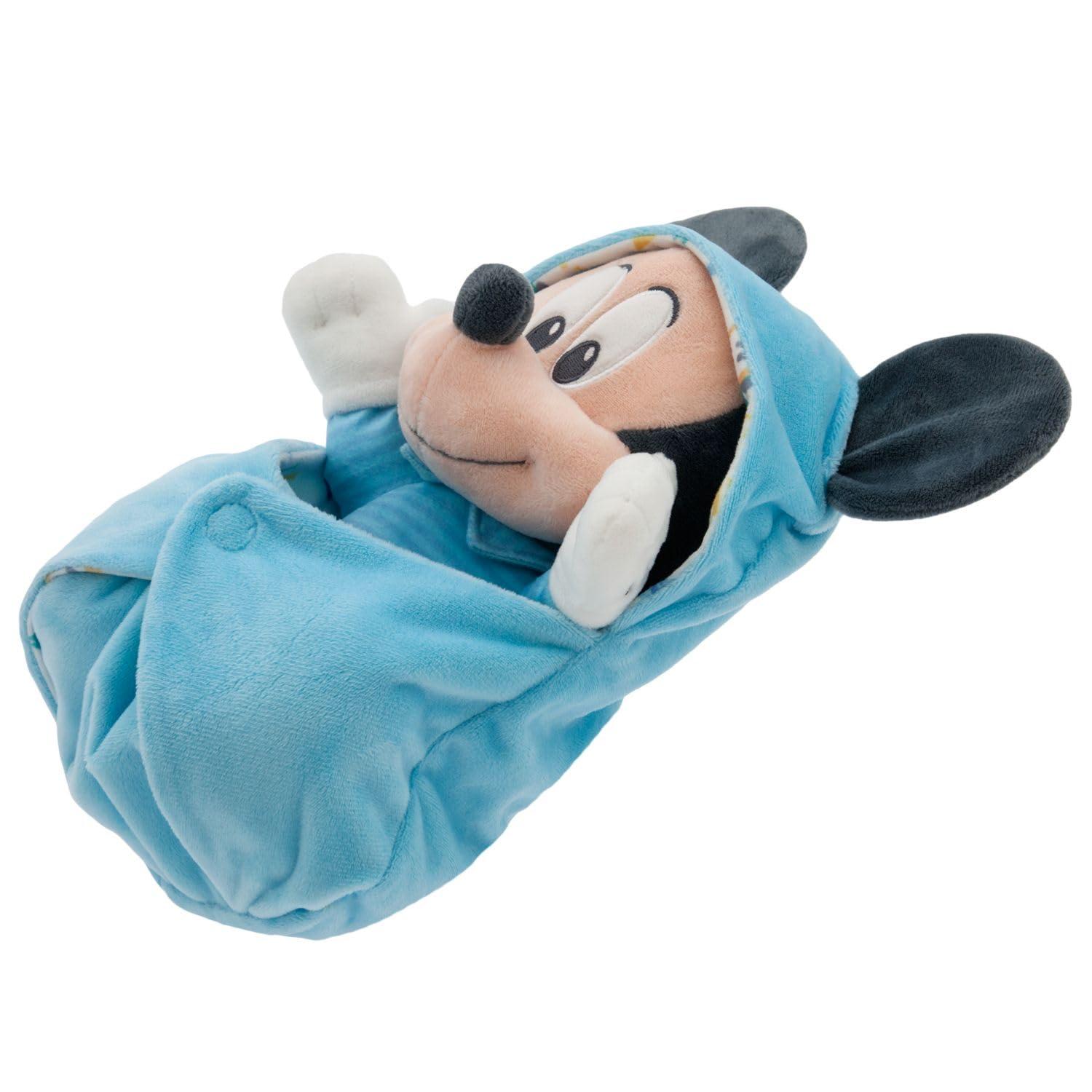 Disney Store Disney Store Official Babies Collection: Mickey Mouse Plush in Swaddle with Detailed Plush Features - Official Soft Toy - Stuffed Animals for Babies - Perfect for Fans & Kids