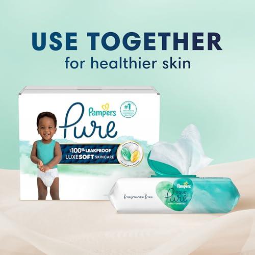 Pampers Pampers Baby Diapers - Pure Protection - Size 1, 132 Count, for up to 100% Leakproof, Premium Plant-based Skin Protection