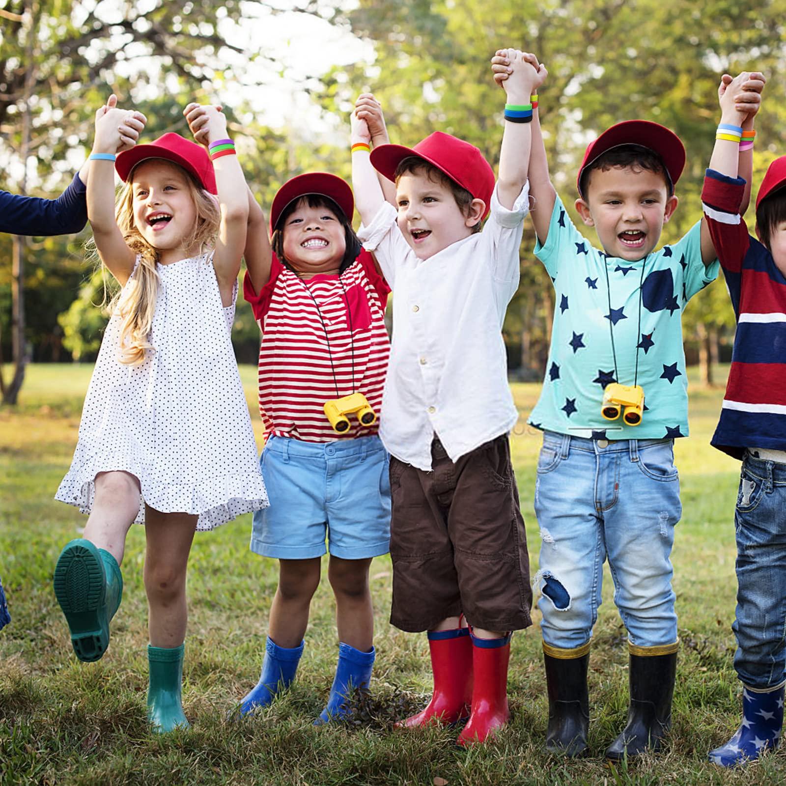 LVNRIDS LVNRIDS 100 PCS Silicone Bracelets Wristbands for kid, Sports Rubber Elastic Wristband Bracelet for Party Decorations Favors Set Pack White