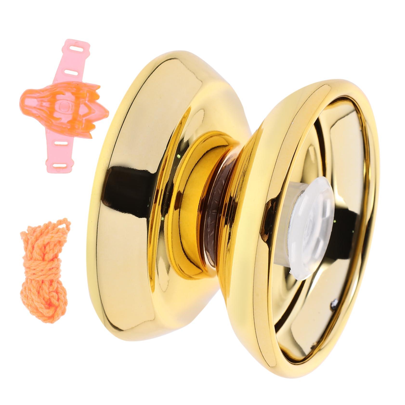 Vaguelly Vaguelly 1 Set Golden Yoyo for Beginner Funny Yo-yos Alloy Yoyo for 5-6 Toys