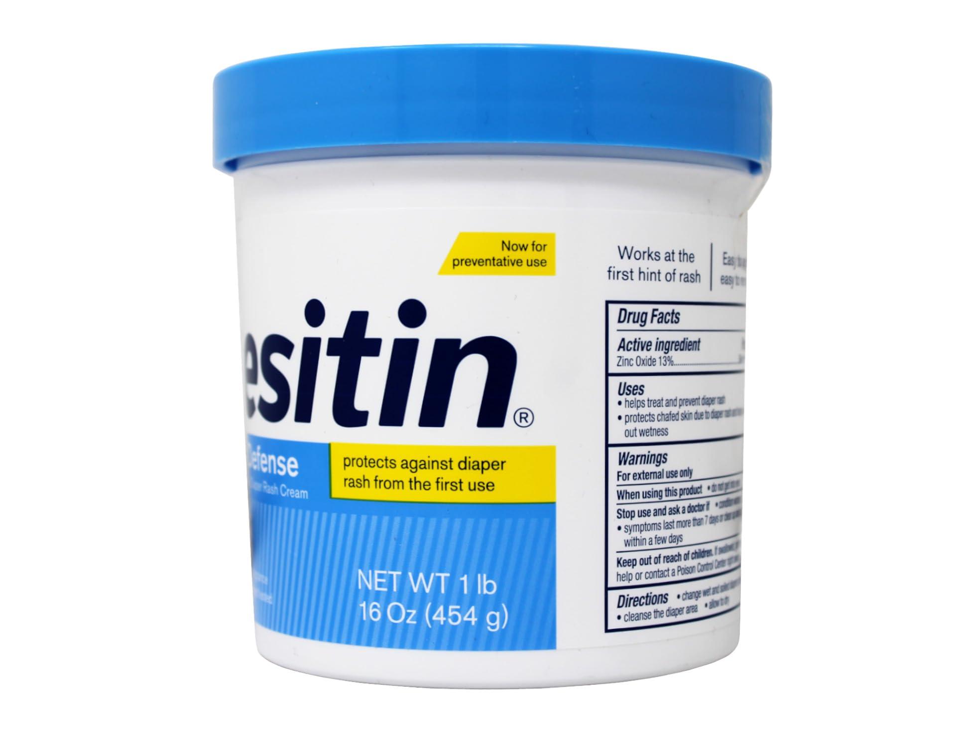Desitin Desitin Daily Defense Baby Diaper Rash Cream with Zinc Oxide to Treat, Relieve & Prevent diaper rash, Hypoallergenic, Dye-, Phthalate- & Paraben-Free, 16 oz