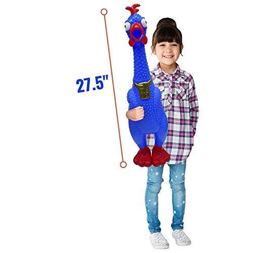 Animolds Animolds Hug Me Giant Rubber Chicken- Huge Stress Relief Screaming Chicken Toy | Screams Up to 45 Seconds- Novelty Gag and Prank Toys | Funny Toys Gifts for Christmas Stocking Stuffers for Kids Adult