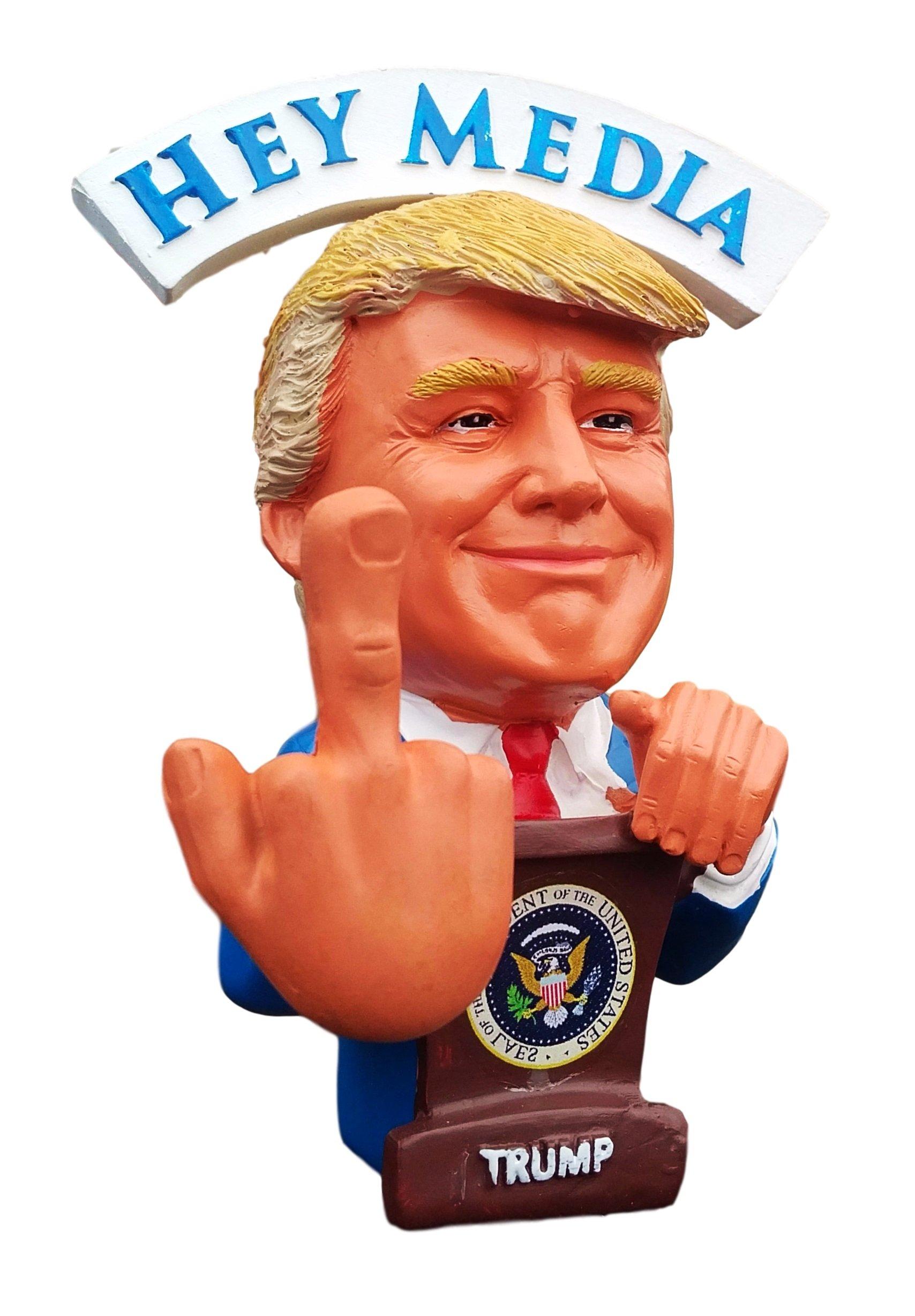 Bobble Fingers Donald Trump Doll - This Bobblehead Trump Has A Bobbling Middle Finger Instead of Head | Hey Liberals Hey Media Sleepy Joe | Trump 2024 Election #MAGA