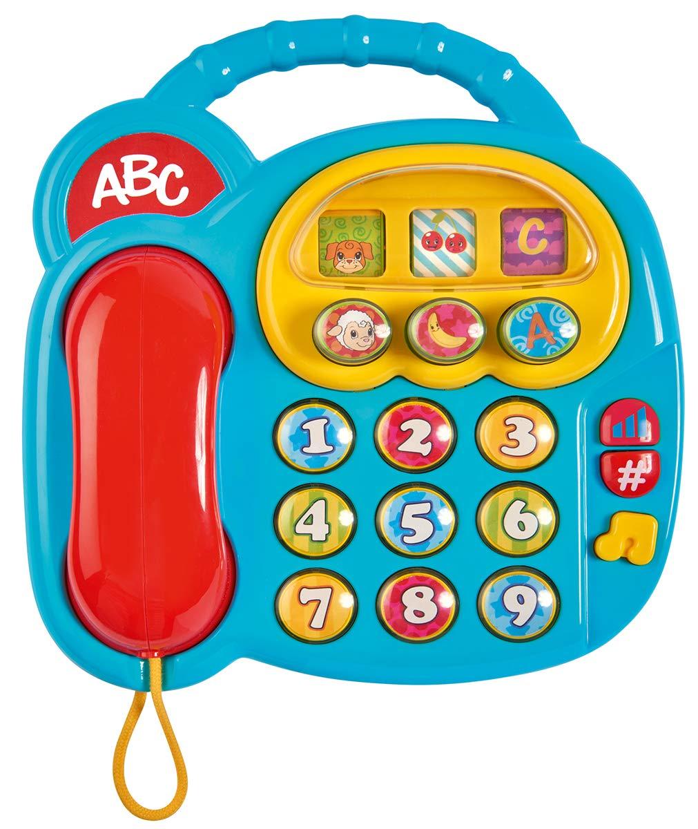 Simba Simba 104010016 20 cm ABC Telephone/with Different Sounds/Rotating Picture Display, Multi-Coloured