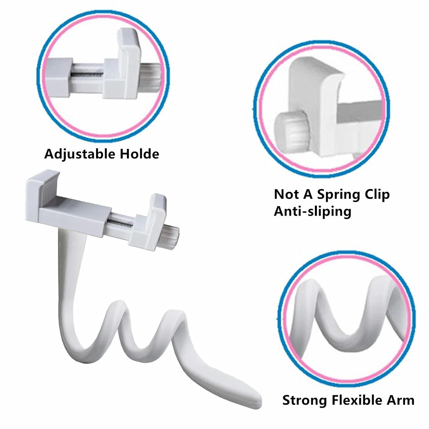 goldhik Baby Monitor Mount for Crib, Universal Baby Camera Mount Compatible for Infant Optics DXR-8 Pro, HB65/HB66 and Most Other Baby Monitors, Versatile Baby Monitor Stand with Clip