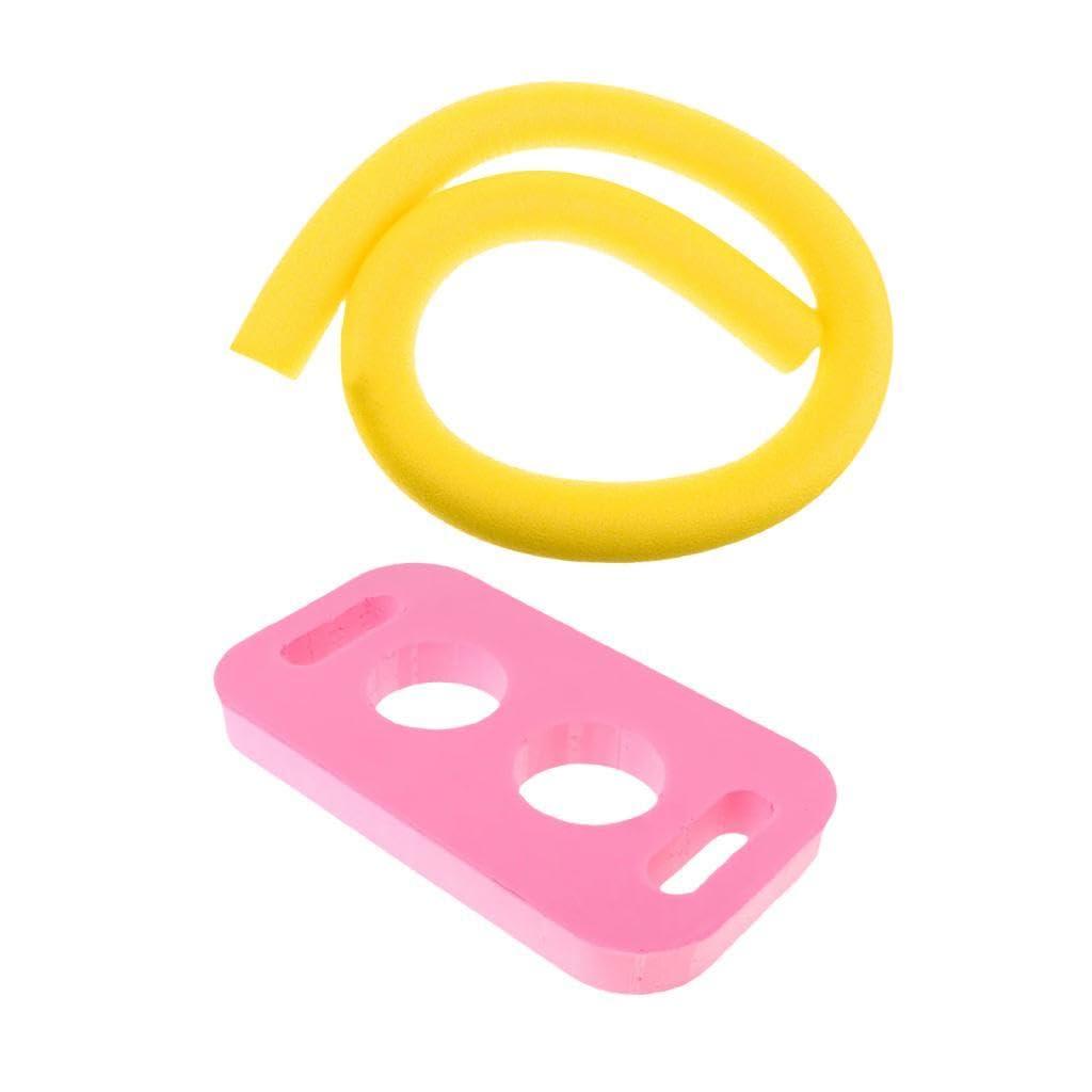 Vaveren Vaveren Pool Noodle Swim Training Sticks Flexible Foam Float 150cm Swimming Pool Noodle with Connector for Swimming, Yellow Pink