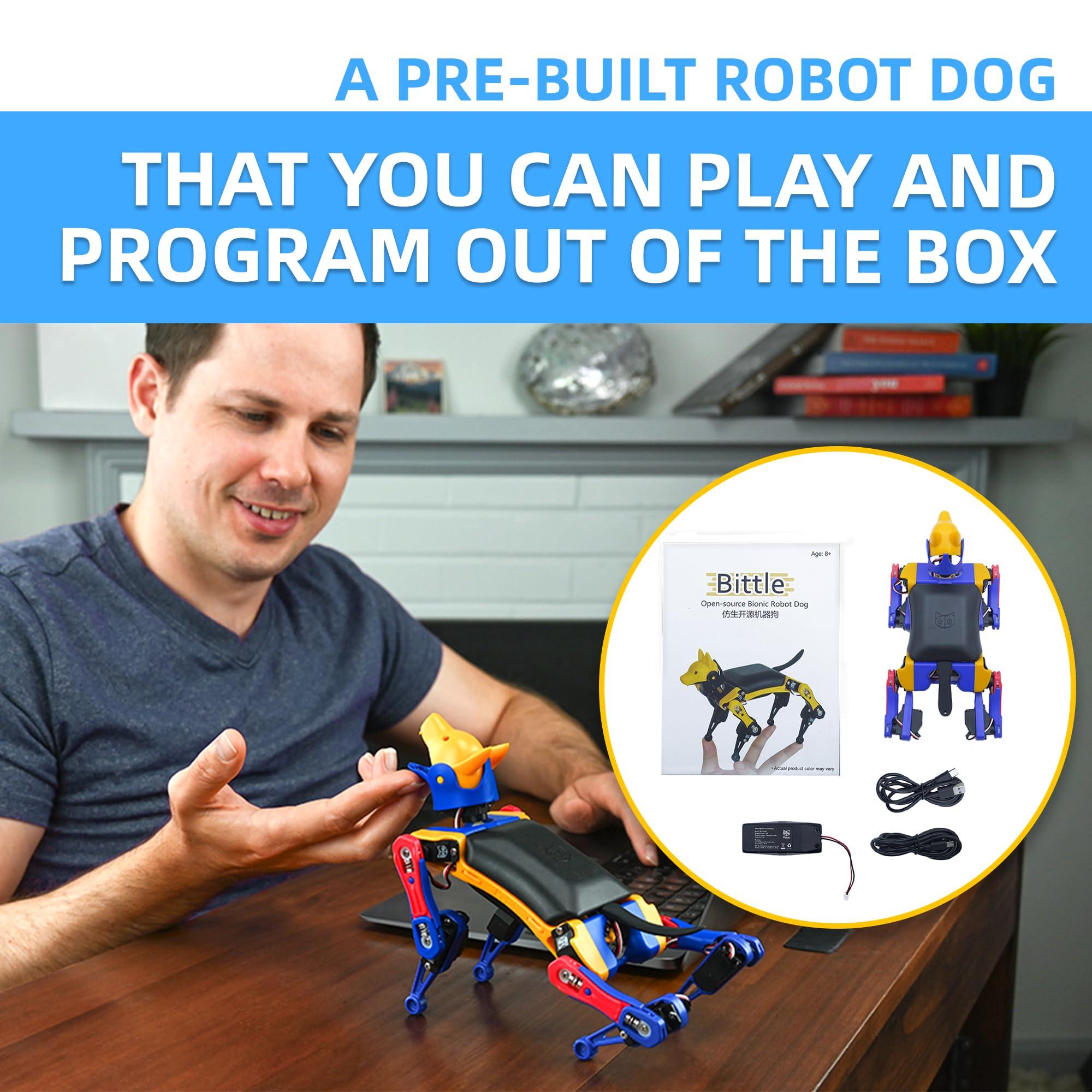 Petoi Petoi Robot Dog Bittle X (Pre-Assembled) with Sensor Pack for Robotics | Robotics Kit | Coding Smart Robot Kit, Voice Control Smart IoT Robot | Programmable Quadruped Robot, Open Source Legged Robot