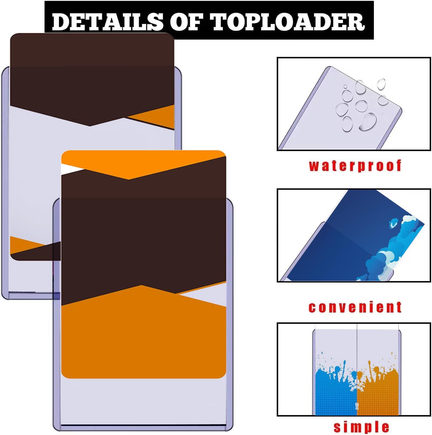 KALOPEZY 200 Pcs Card Sleeves Hard Plastic Card Sleeves 3 x 4 Inch Baseball Cards Protective Card Holder for Sports Cards Game Card Trading Card Sports Card