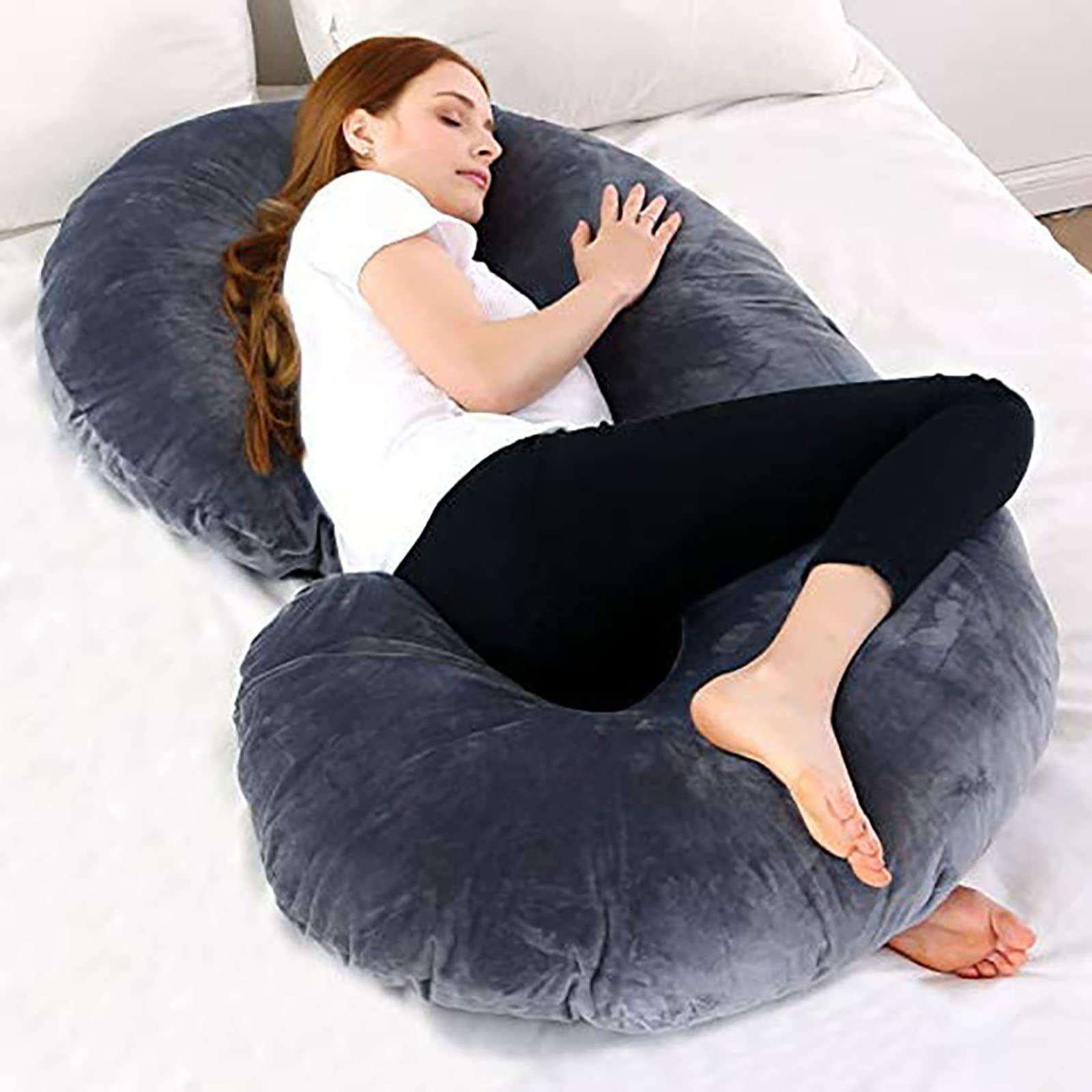 adsfvjndjcvdjcnjzsd Full-Body Pillow for Pregnant Women has a Removable and Washable Cover to Support The Pregnant Woman's Body