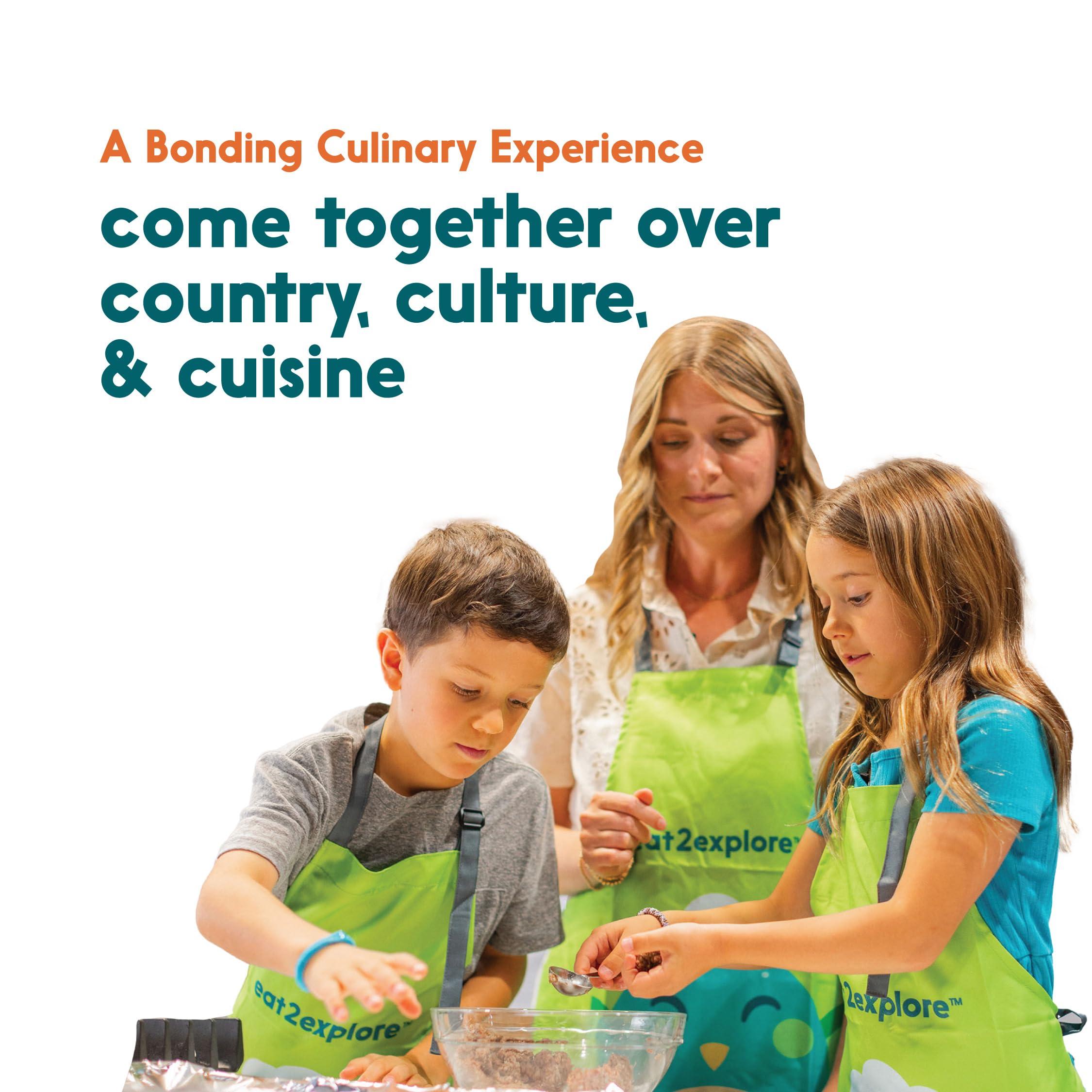 eat2explore eat2explore Cooking Kits for Kids - Interactive & Educational Real Kids Cooking Kit with 3 Recipe Cards, Key Ingredients & Cooking Tools - Ideal Idea for Kids who Love to Cook(South Korea Edition)
