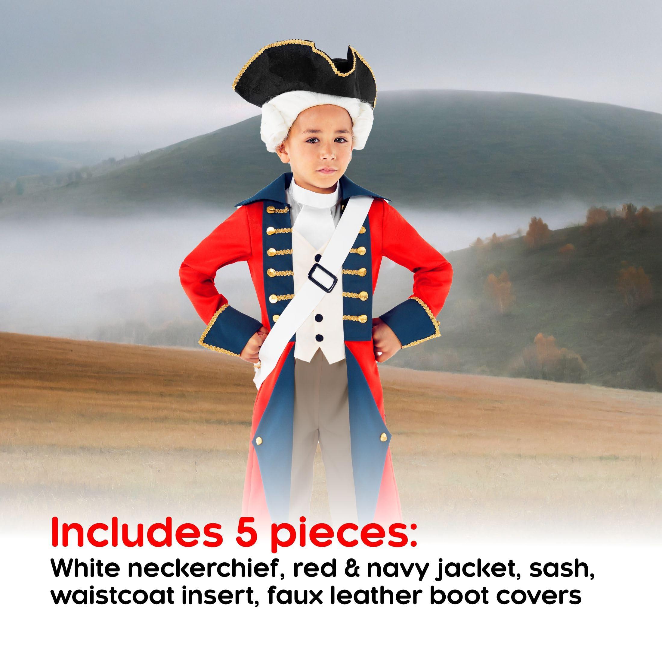 Morph Morph - Revolutionary War Costume Kids - Colonial Costume Boys - British Red Coat Costume - Napoleon Costume Kids S