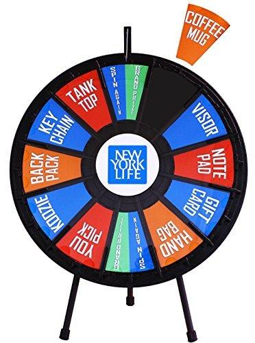 SpinningDesigns 31" Insert Your Own Graphics Prize Wheel with 12-24 Slots