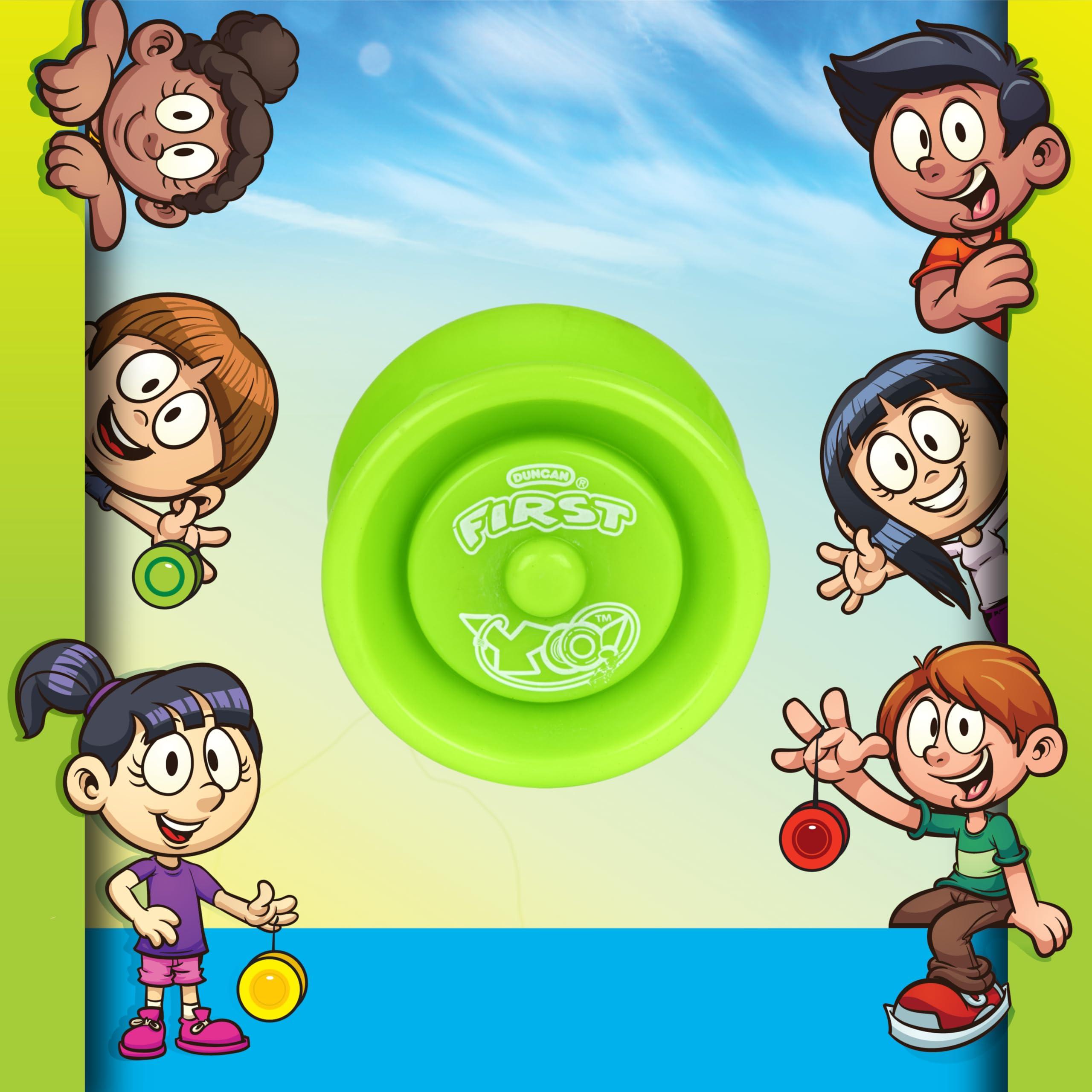 Duncan Duncan Toys First Yo! - Best Beginner Yo-Yo for Kids, Responsive Yo Yo, YoYo Toy - Green/Yellow