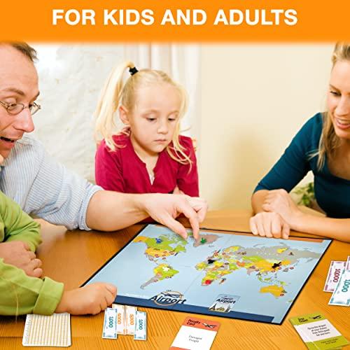Valore Valore The Airport Game for 2-6 Players, Ages 8+ 90 min Play Time Family Games for Kids, Teens and Adults - Board Games for Family Game Night - The Family Game of Transporting Freight Around the World