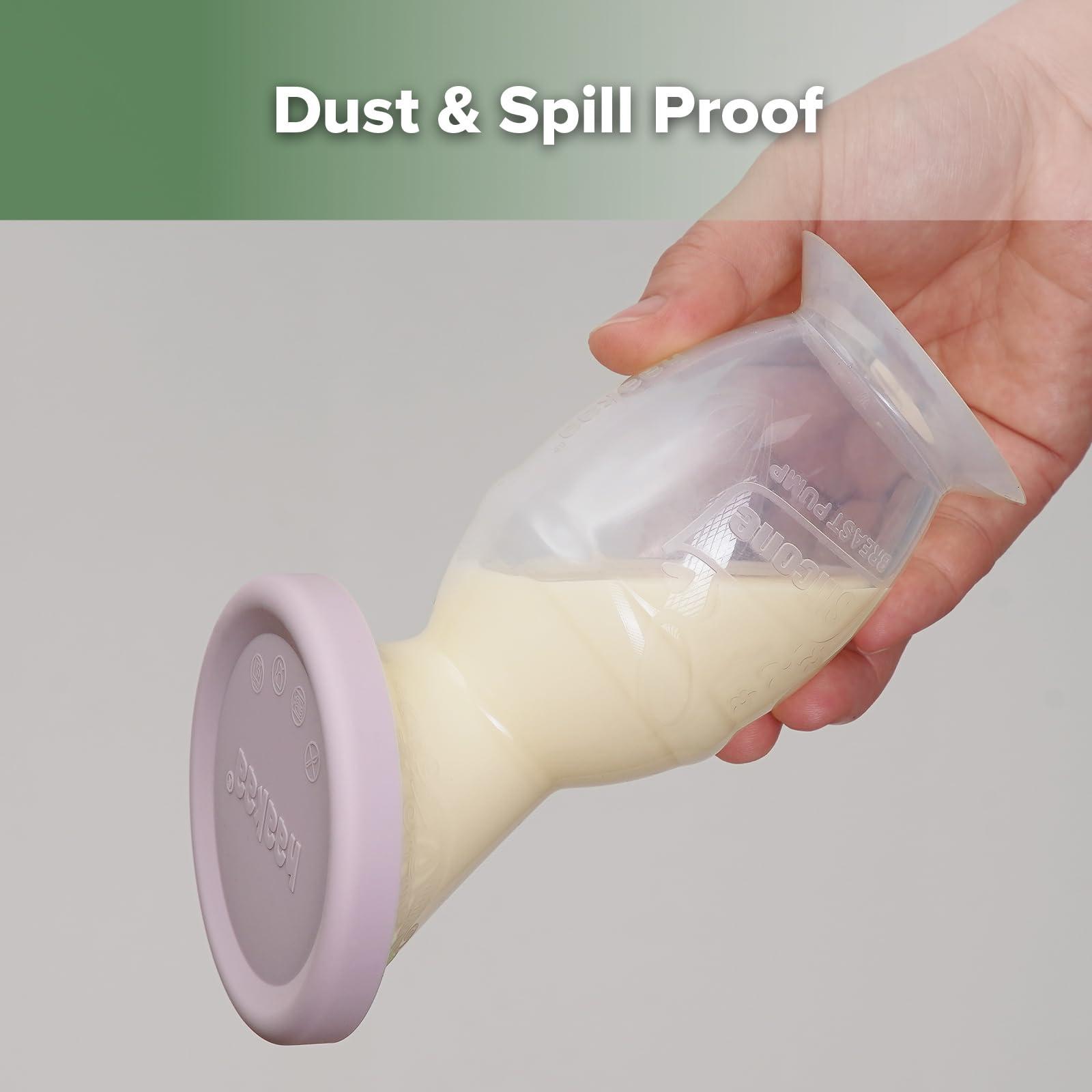 haakaa haakaa Manual Breast Pump & Silicone Cap Combo for Nursing Mom (Lavender, 5oz. with Base)