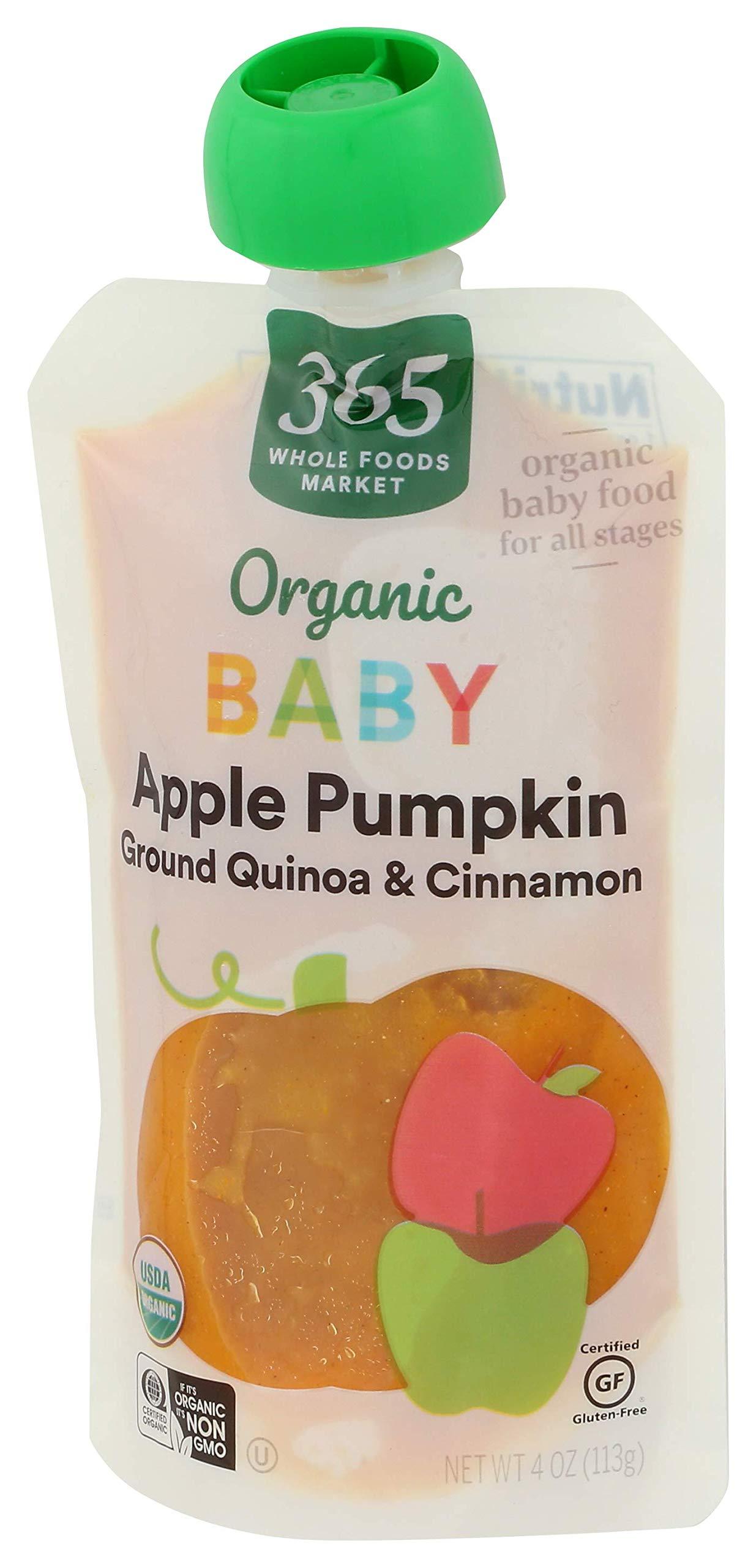 365 by Whole Foods Market 365 by Whole Foods Market, Organic Baby Food, Apple Pumpkin with Quinoa & Cinnamon, 4 Ounce (Pack of 4)