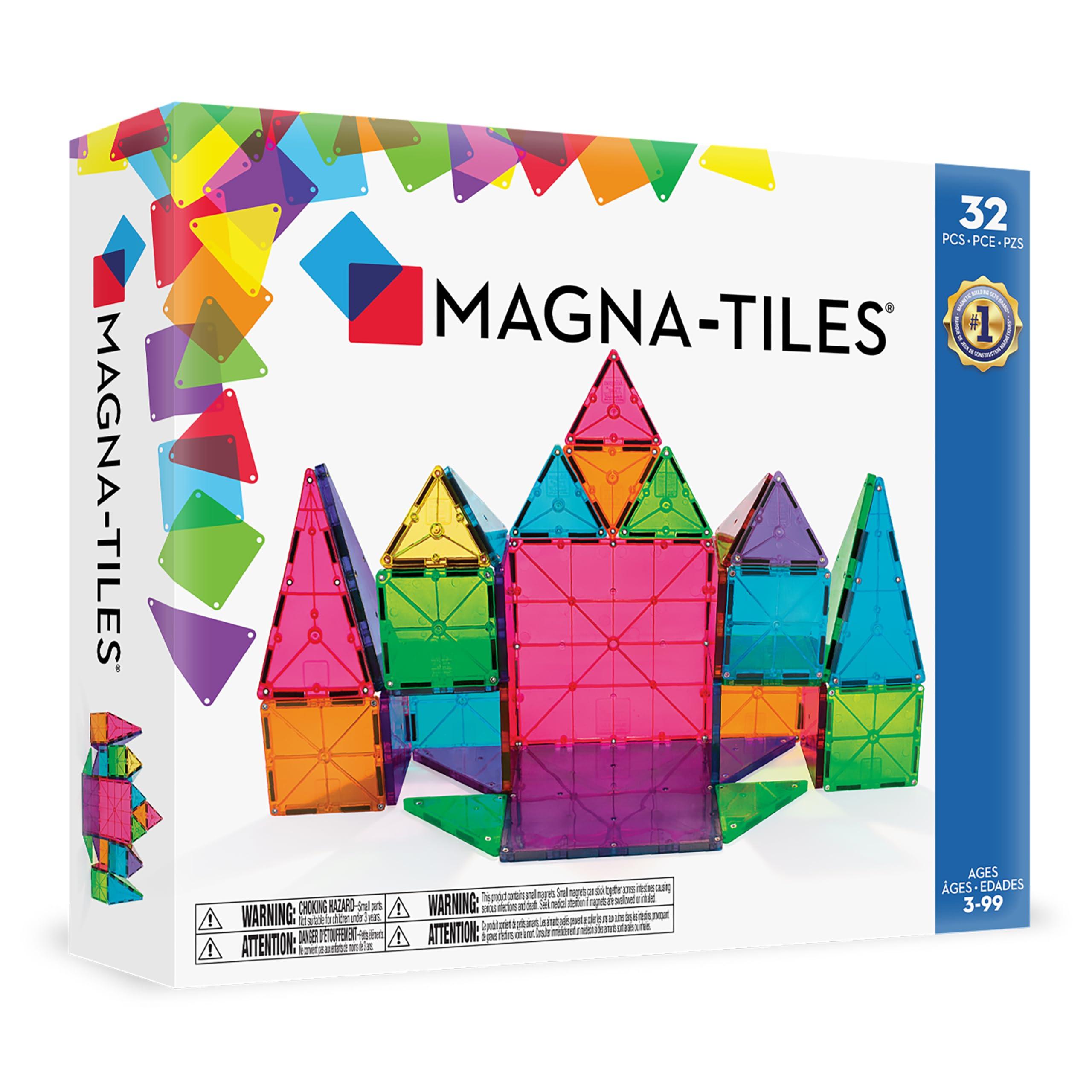 Magna Tiles MAGNA-TILES Classic 32-Piece Magnetic Construction Set, The ORIGINAL Magnetic Building Brand