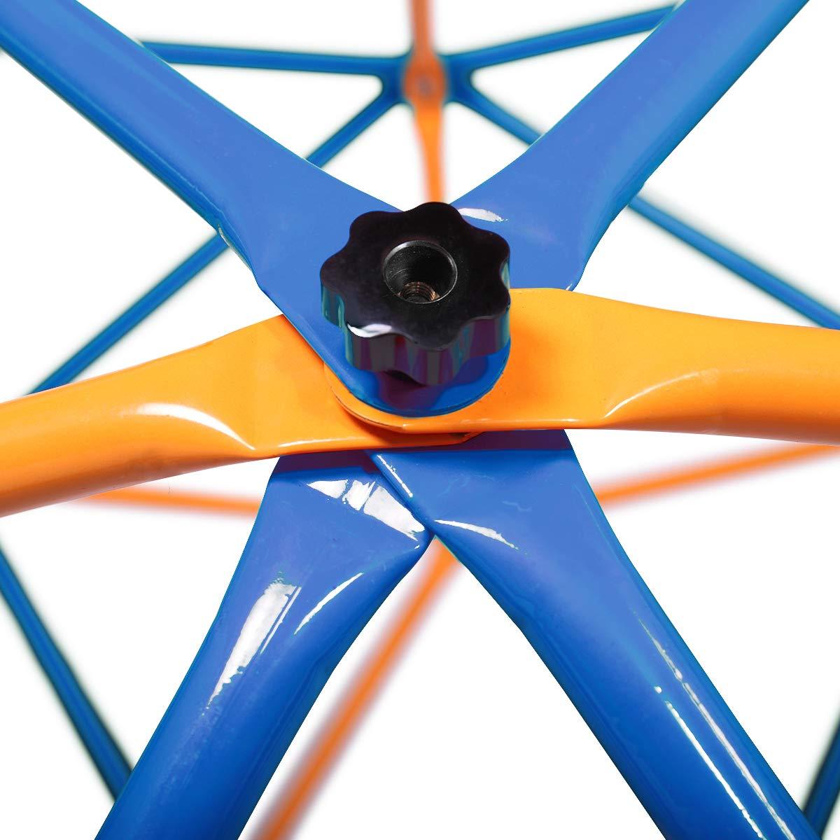 NicBex NicBex 10 FT Climbing Dome,Geometric Dome Climber with Rust & UV Resistant Steel for Kids,Outdoor Jungle Gym Supporting 900 LBS,Backyard Play Equipment, Easy Assembly, Gift for Kids, Blue+Yellow