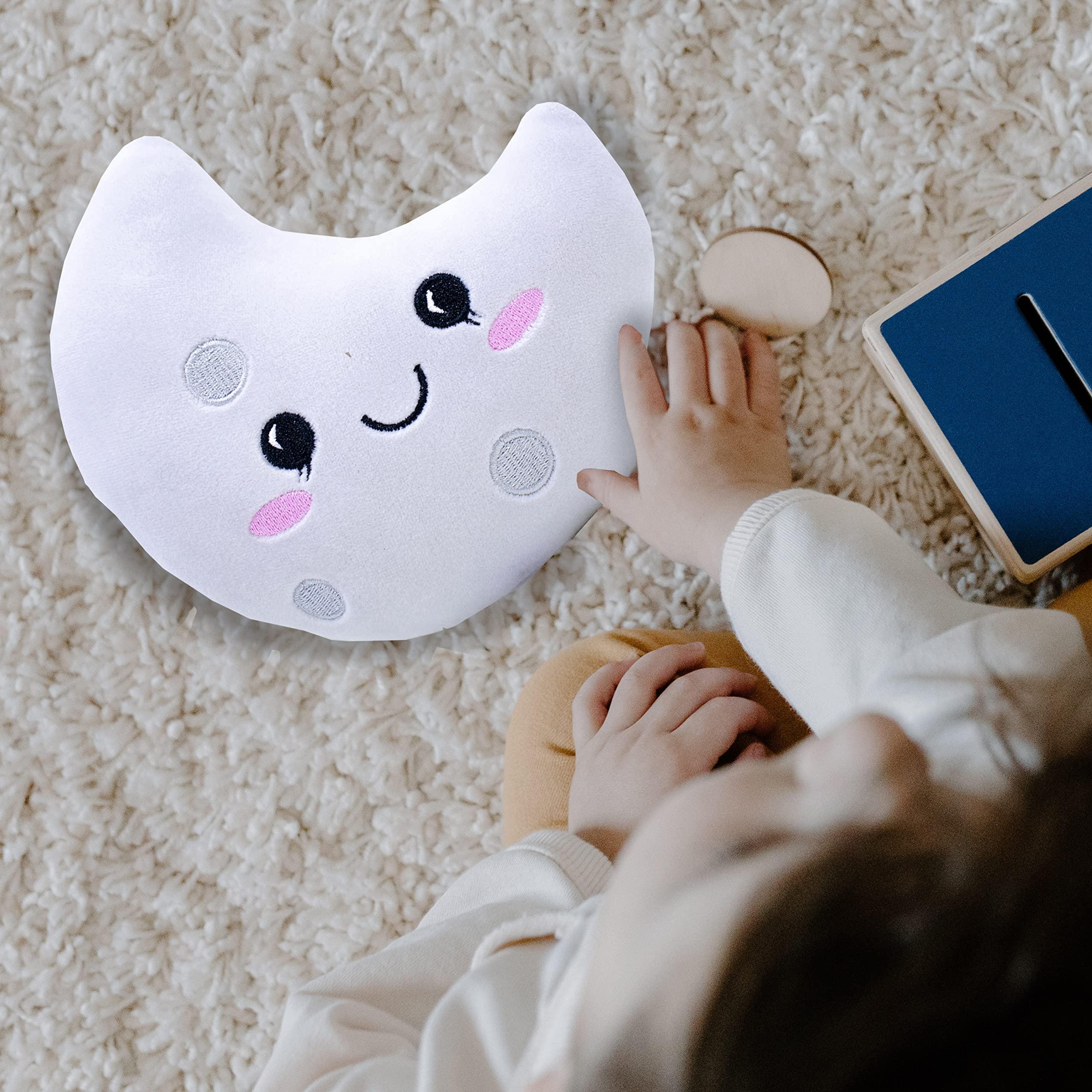 KINREX KINREX Grey Moon Plush Stuffed Toy - Kid Stuffed Star Toy - Measures 6.5\" 16.5 cm.