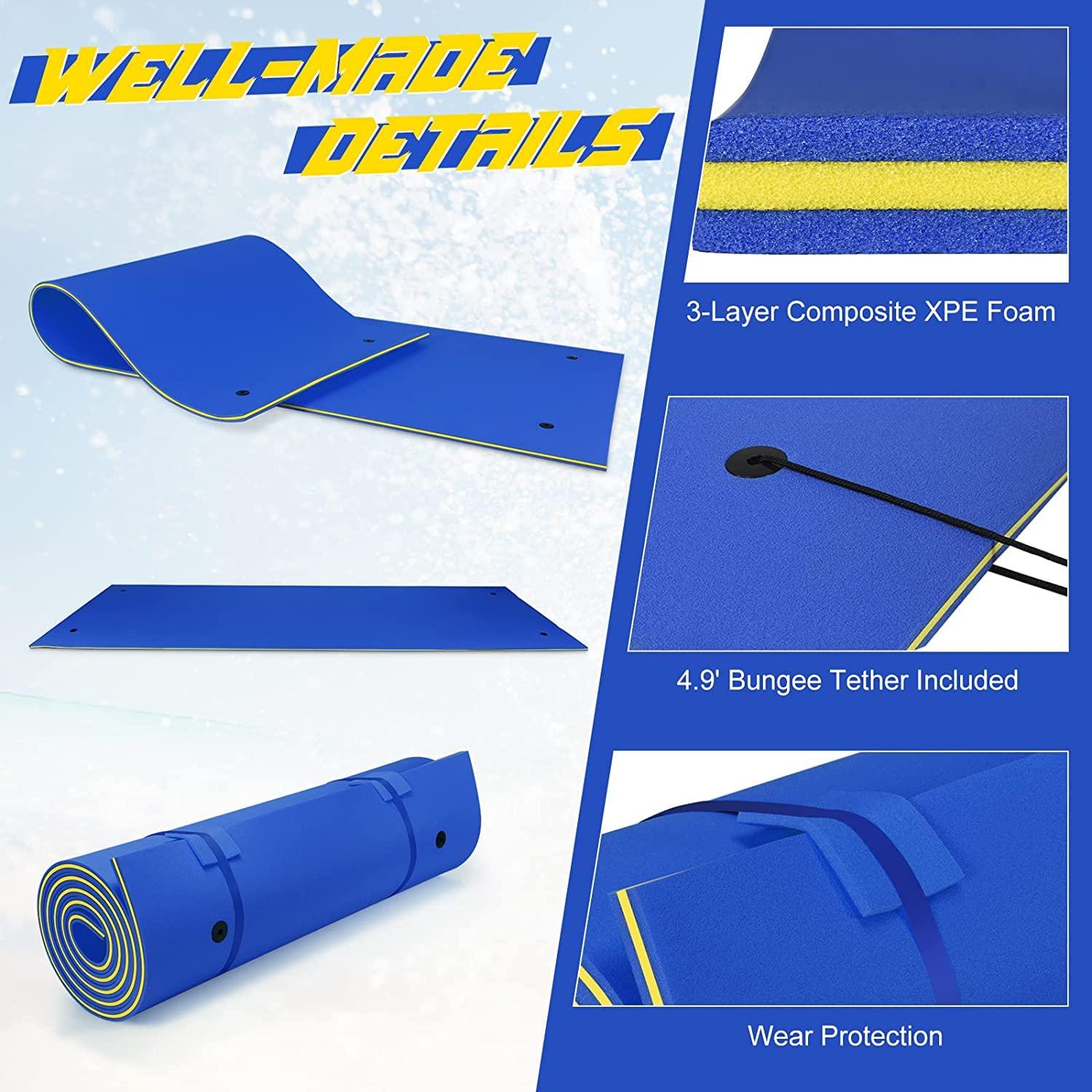 Goplus Goplus Floating Water Pad, Lily Pad for Water Recreation and Relaxing, 3-Layer Tear-Resistant XPE Foam Floating Mat for Beach, Ocean, Lake