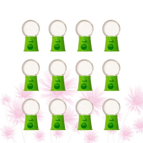 Alipis Alipis 12pcs Gumball Machine Mini Candy Dispenser Piggy Bank Desktop Bubble Gum Candy Catcher Machines Toys Cake Topper Pills Dispenser for Kids Party Favor C