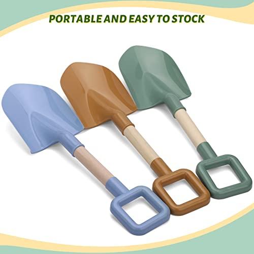 Amarlozn 16\" Wood Beach Sand Shovel Toys for Kids Adults, Heavy Duty Beach Toys Shovels for Sandbox Table, Sand Toy Shovel for Shoveling, Digging, Garden Fun