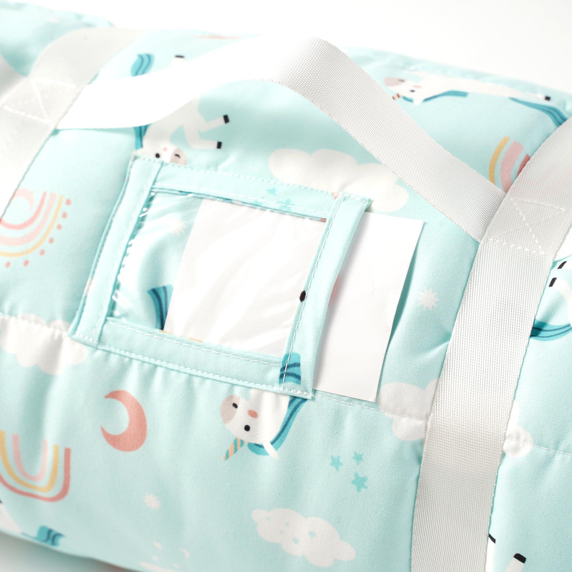 Bunnikins & Clover Bunnikins & Clover Toddler Nap Mat with Removable Pillow & Minky Blanket, Roll Up Nap Mats for Preschool, Soft Kids Sleeping Mat for Boys Girls Kindergarten Daycare