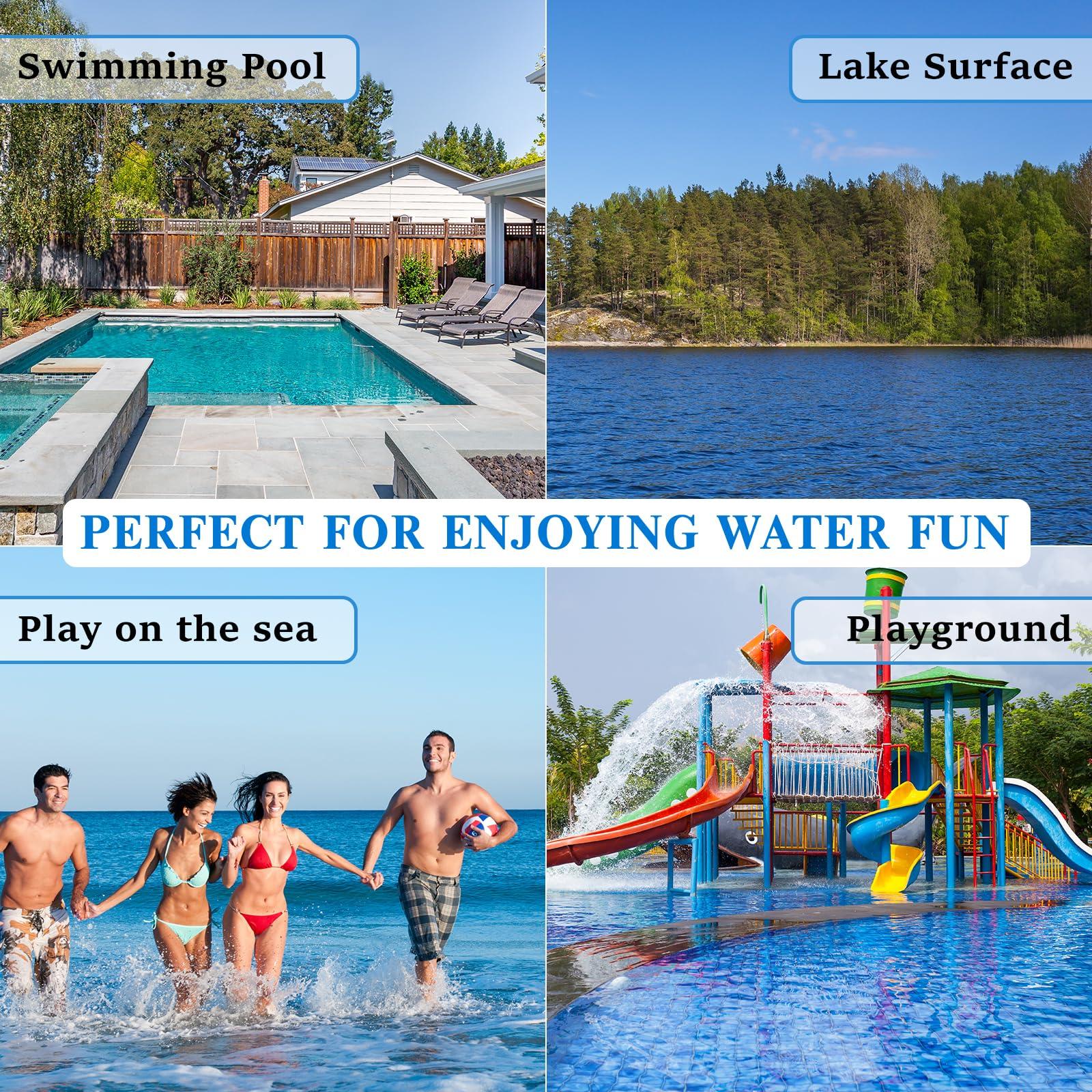 Winfire Winfire 6'/9'/12' Floating Water Mat, Foam Water Floating Pad, Tear-Resistant XPE Foam, Lily Pad for Water Recreation Pool, Beach, Ocean, Lake, Suitable for Multiple Users, Blue&Orange (6 * 4ft)