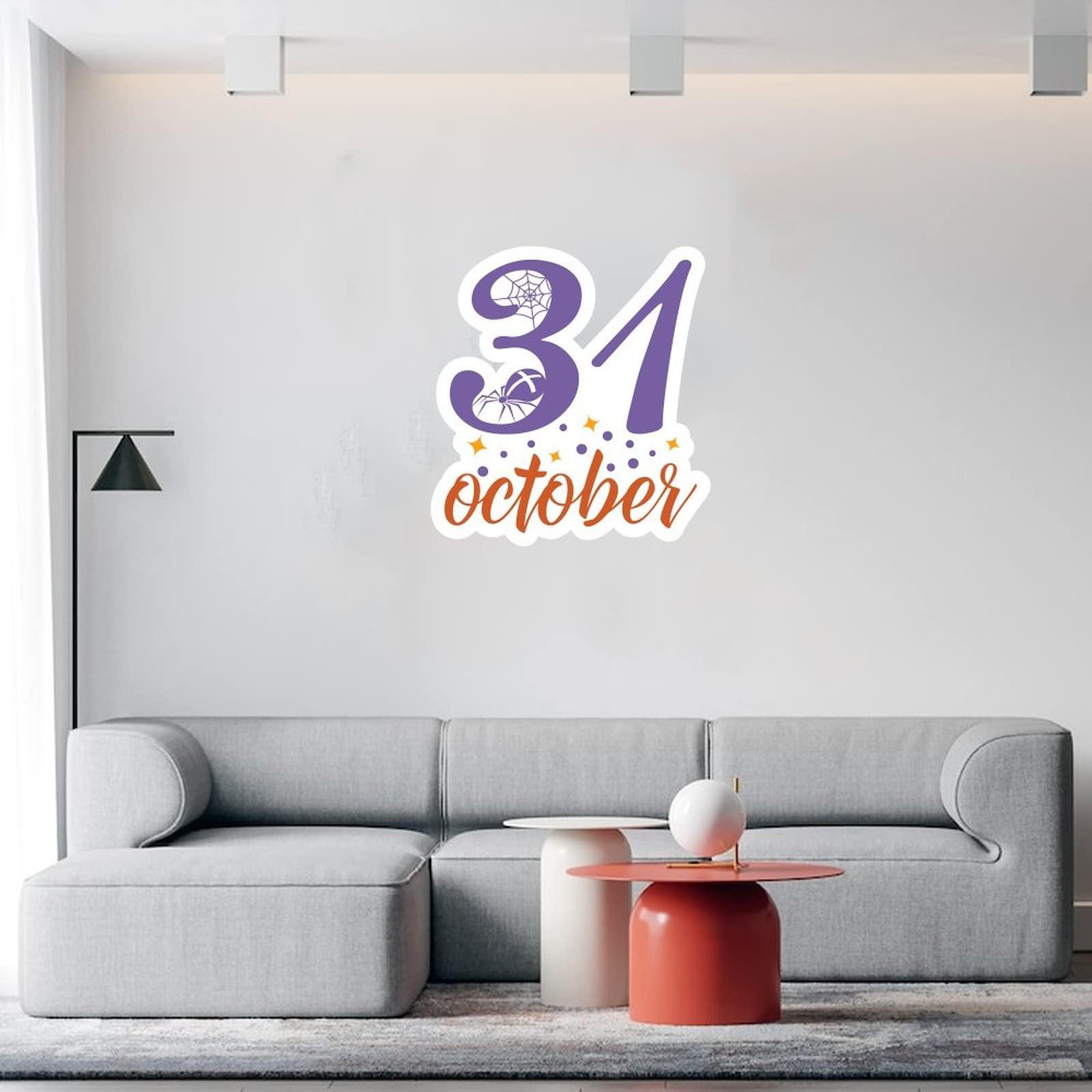 Autravelco 31 October Wall Decals Stickers Quotes Wall Decal Vinyl Wall Art Murals Quotes for Nursery Kitchen Home Decorations 18 Inch