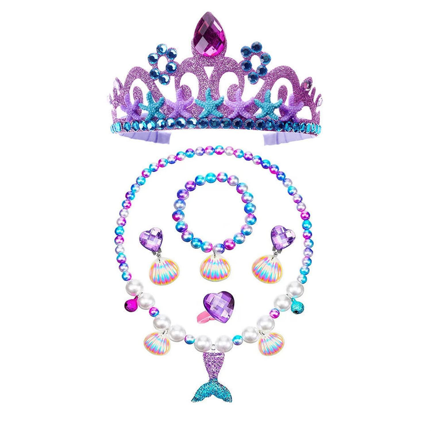 PURFEEL PURFEEL Girls Mermaid Princess Dress Kids Mermaid Costume Dress up for Ariel 4-5Years