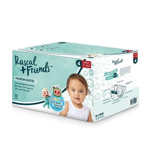 ToysCentral Basics ToysCentral Basics Rascal + Friends Diapers ~~ Edition Size 4, 72 Count, White