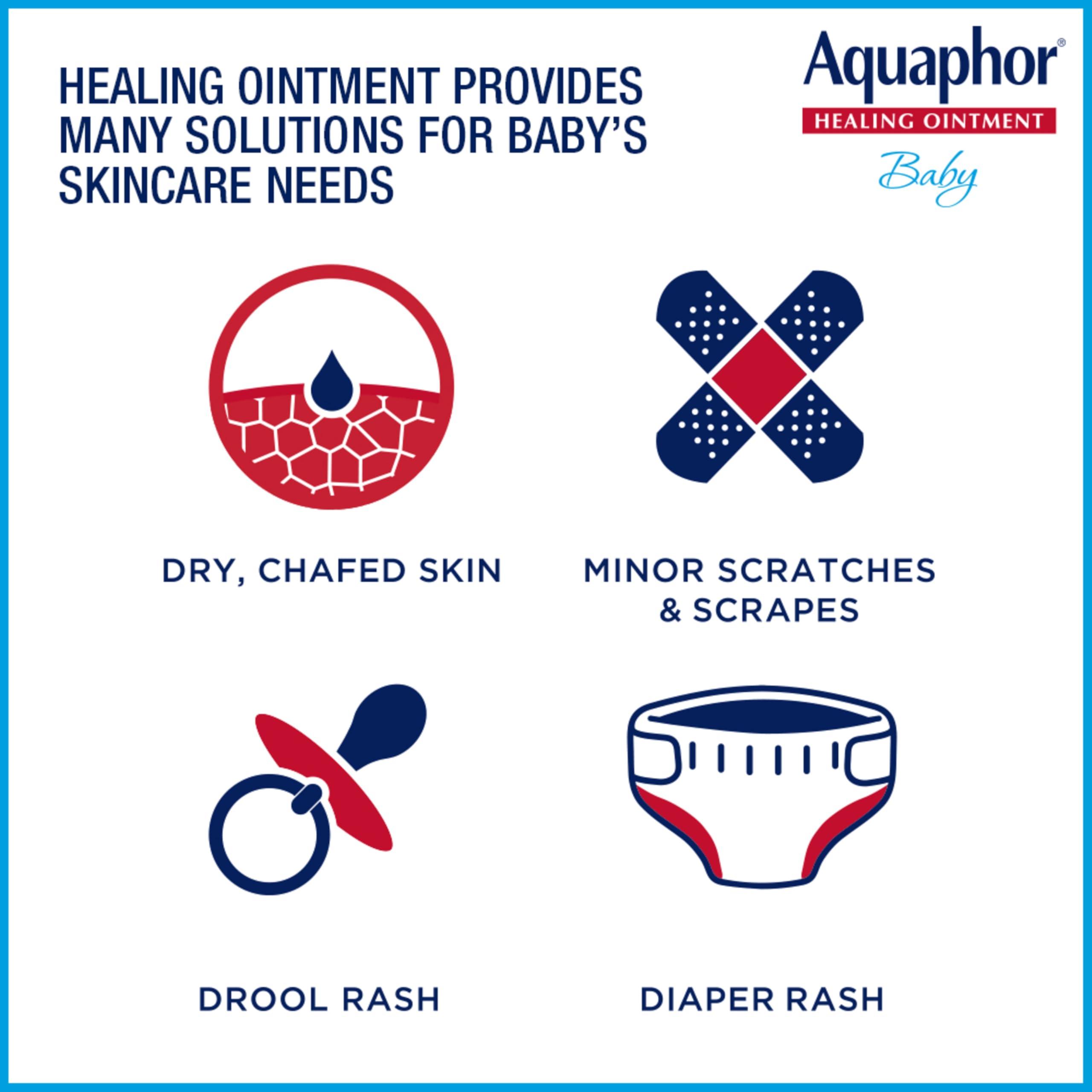 Aquaphor Aquaphor Baby Healing Ointment Advanced Therapy Skin Protectant, Dry Skin and Diaper Rash Ointment, 7 Oz Tube