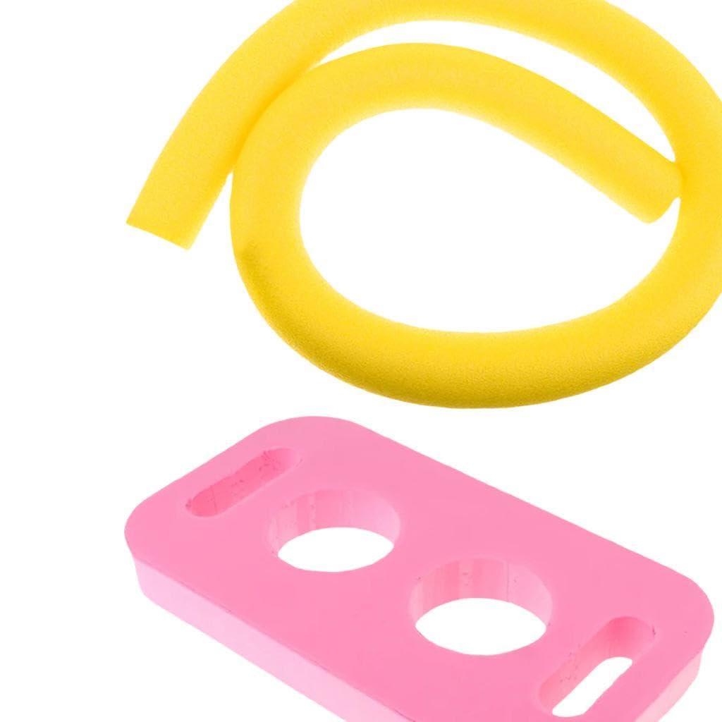 Vaveren Vaveren Pool Noodle Swim Training Sticks Flexible Foam Float 150cm Swimming Pool Noodle with Connector for Swimming, Yellow Pink