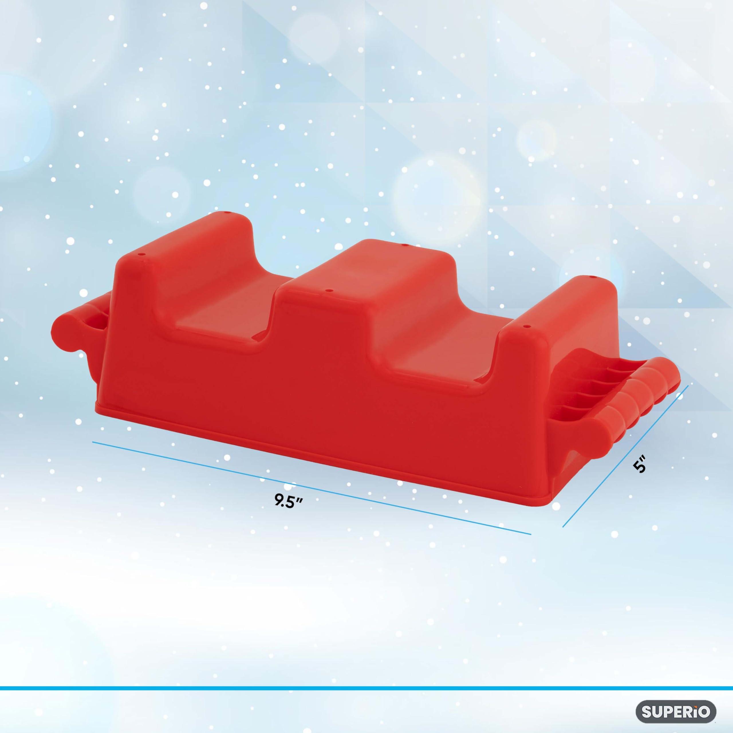 Superio Superio Sand Castle Building Kit for Adults and Kids (Crenellated Brick, 3 Pack) Snow Brick Maker, Igloo Fort Block Form, Outdoor Winter Snow Toys
